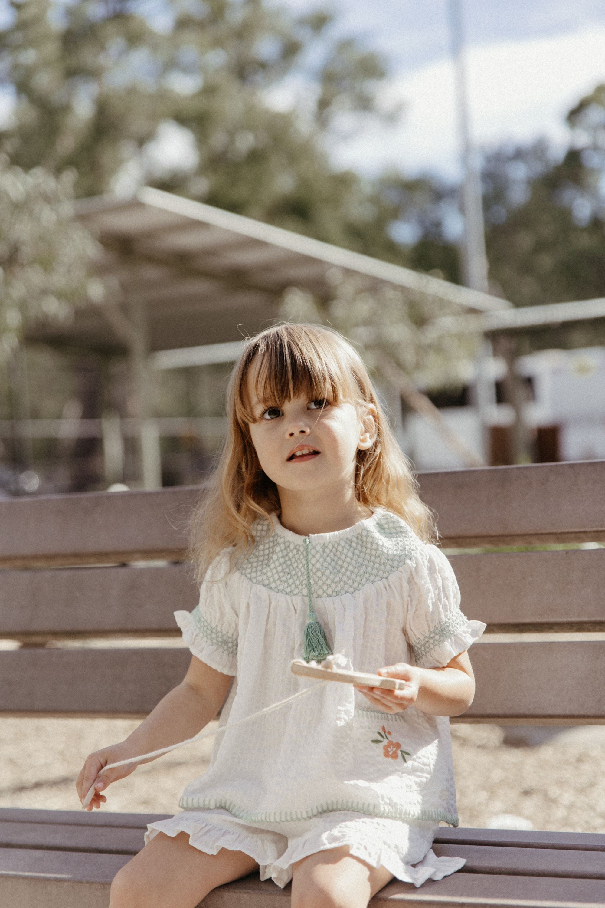 wirrawirra gender neutral baby clothes seersucker top white 24 Midsummer Blouses Girls New Arrivals Shirts