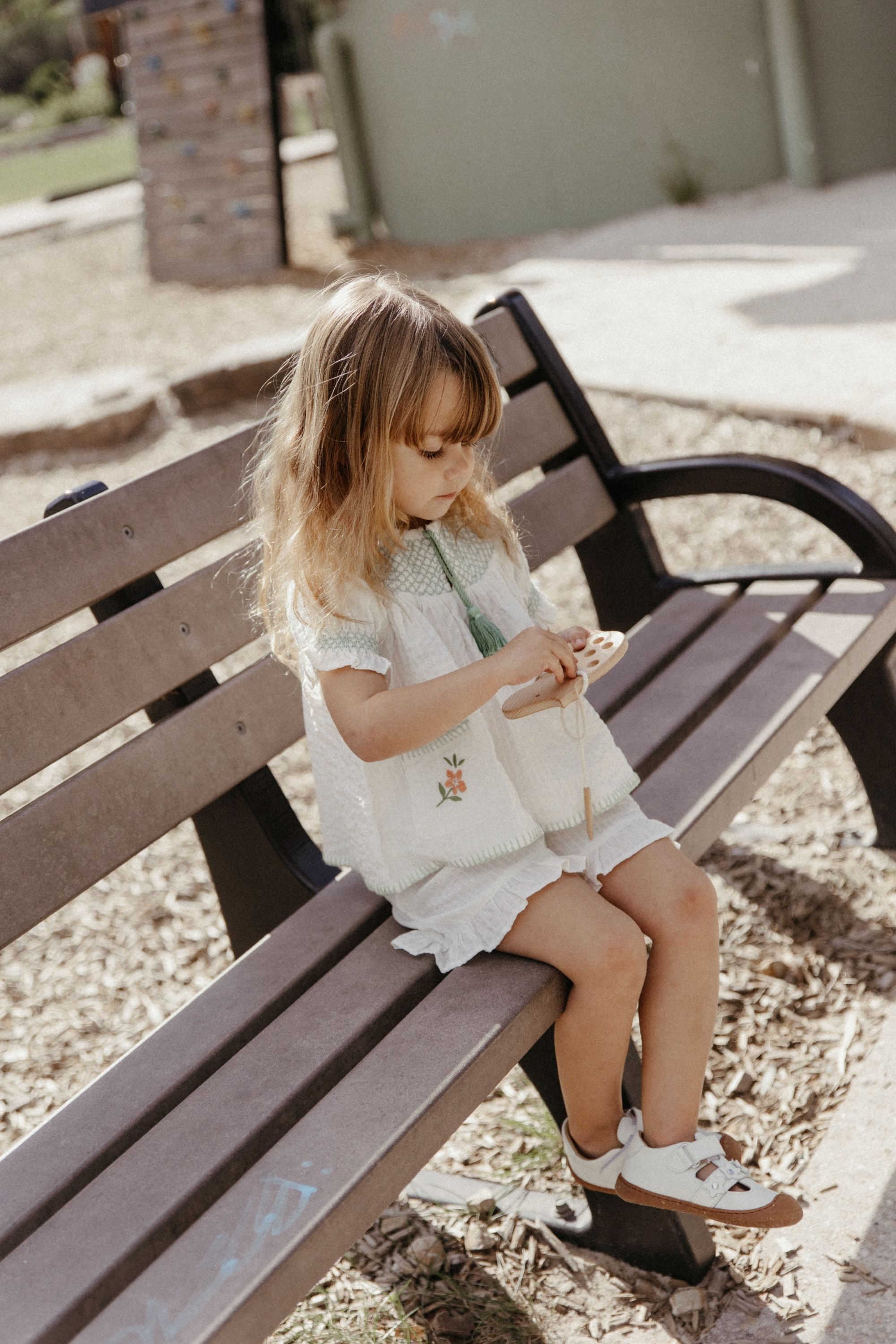 wirrawirra organic newborn outfit seersucker top white 24 Midsummer Blouses Girls New Arrivals Shirts