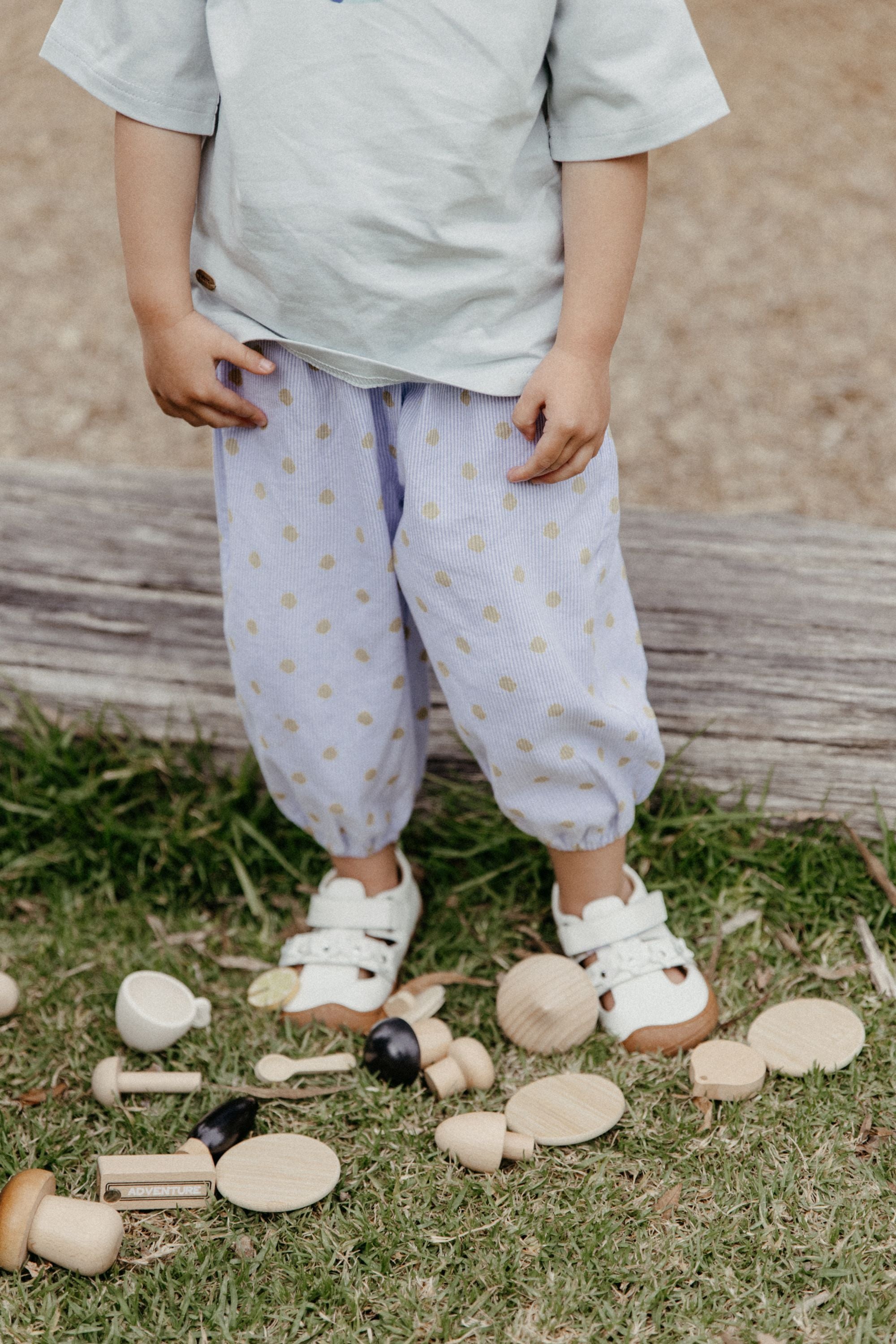 wirrawirra gender neutral baby clothes polka dot pants blue 24 Midsummer Boys Girls Leggings New Arrivals Trousers