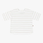 wirrawirra girl clothes striped shoulder drop short sleeves moss stripes 24 Summer Boys Essentials Girls New Arrivals T Shirts