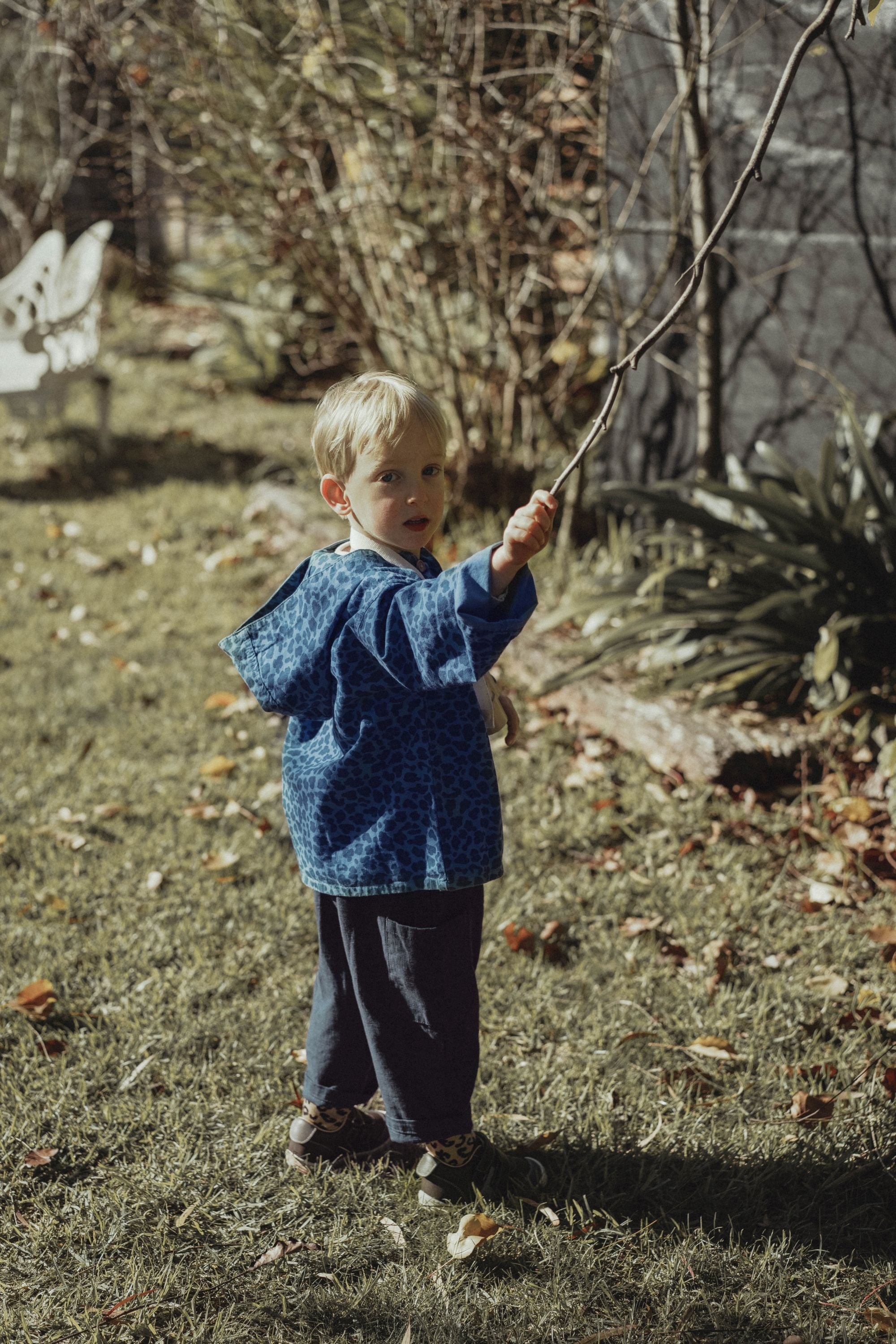 wirrawirra gender neutral newborn outfit leopard print hoodie jacket navy blue 24 Autumn Autumn Boys Gilets Girls Jackets New Arrivals Spring