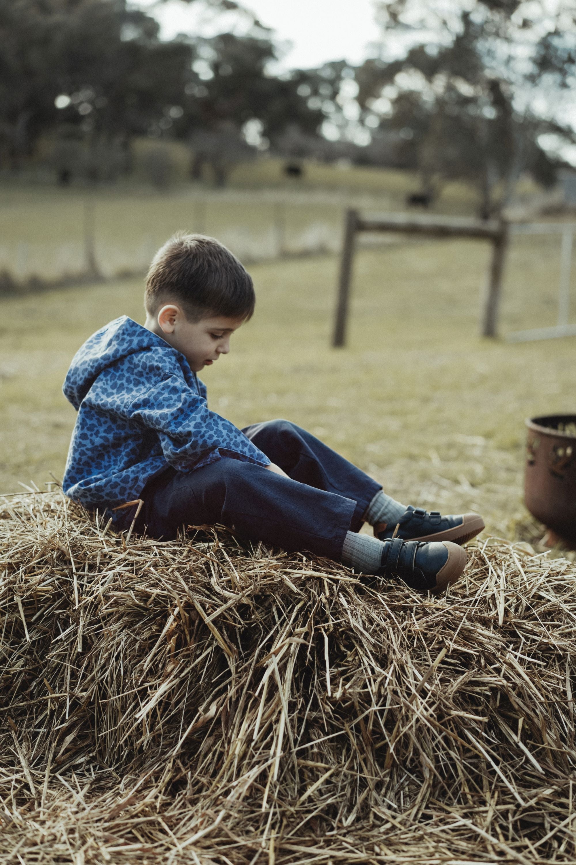 wirrawirra organic newborn outfit leopard print hoodie jacket navy blue 24 Autumn Autumn Boys Gilets Girls Jackets New Arrivals Spring