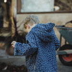 wirrawirra sustainable baby clothes leopard print hoodie jacket navy blue 24 Autumn Autumn Boys Gilets Girls Jackets New Arrivals Spring