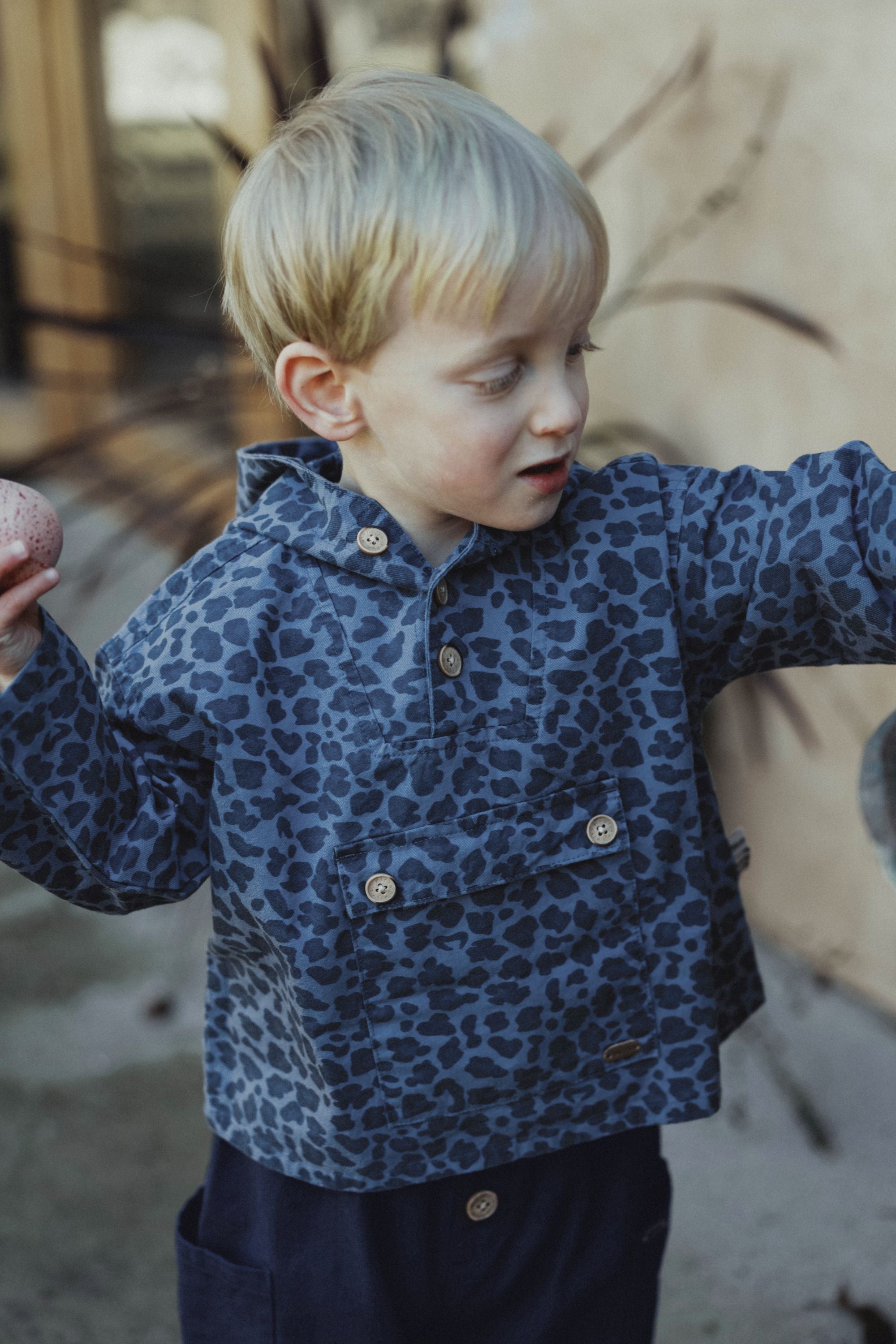 wirrawirra newborn outfit leopard print hoodie jacket navy blue 24 Autumn Autumn Boys Gilets Girls Jackets New Arrivals Spring