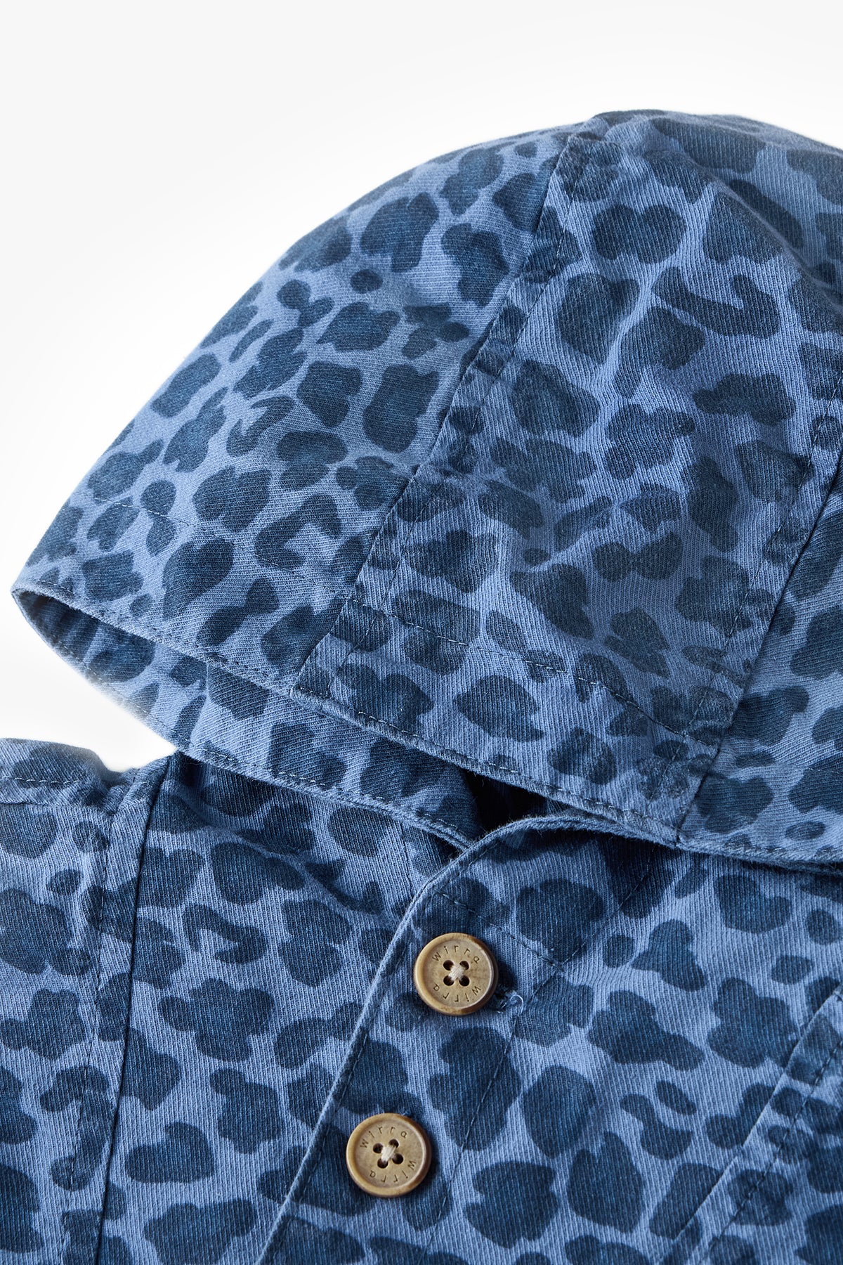 wirrawirra neutral baby clothes leopard print hoodie jacket navy blue 24 Autumn Autumn Boys Gilets Girls Jackets New Arrivals Spring