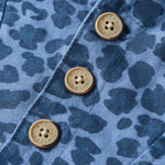 wirrawirra baby clothes leopard print hoodie jacket navy blue 24 Autumn Autumn Boys Gilets Girls Jackets New Arrivals Spring