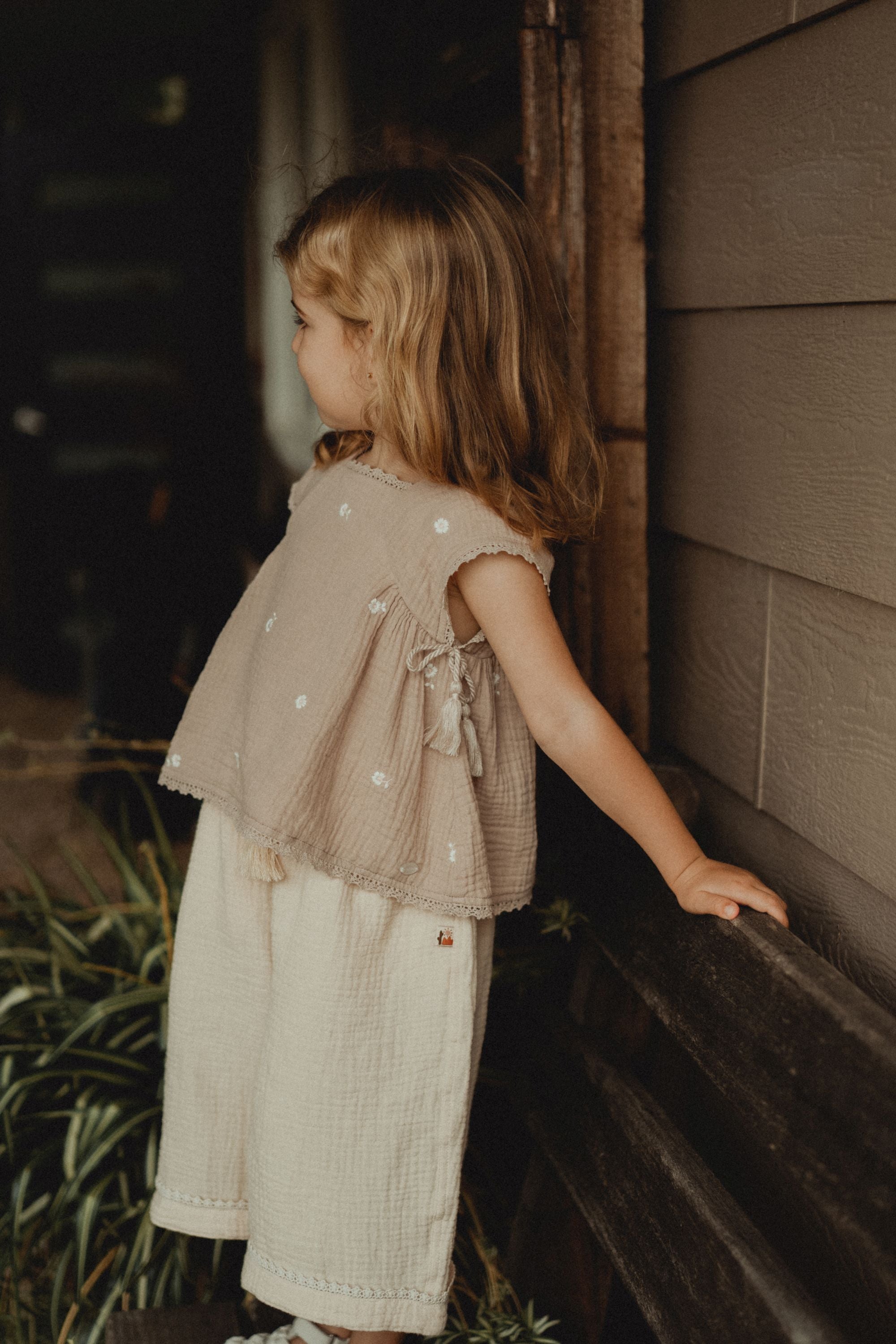 wirrawirra newborn outfit double layer crepe wide leg pants oatmeal 24 Summer Essentials Girls Leggings New Arrivals Trousers
