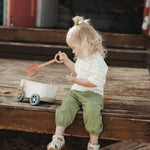 wirrawirra baby clothes for girls striped shoulder drop short sleeves moss stripes 24 Summer Boys Essentials Girls New Arrivals T Shirts