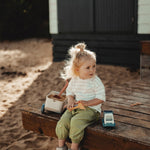 wirrawirra childrens store striped shoulder drop short sleeves moss stripes 24 Summer Boys Essentials Girls New Arrivals T Shirts