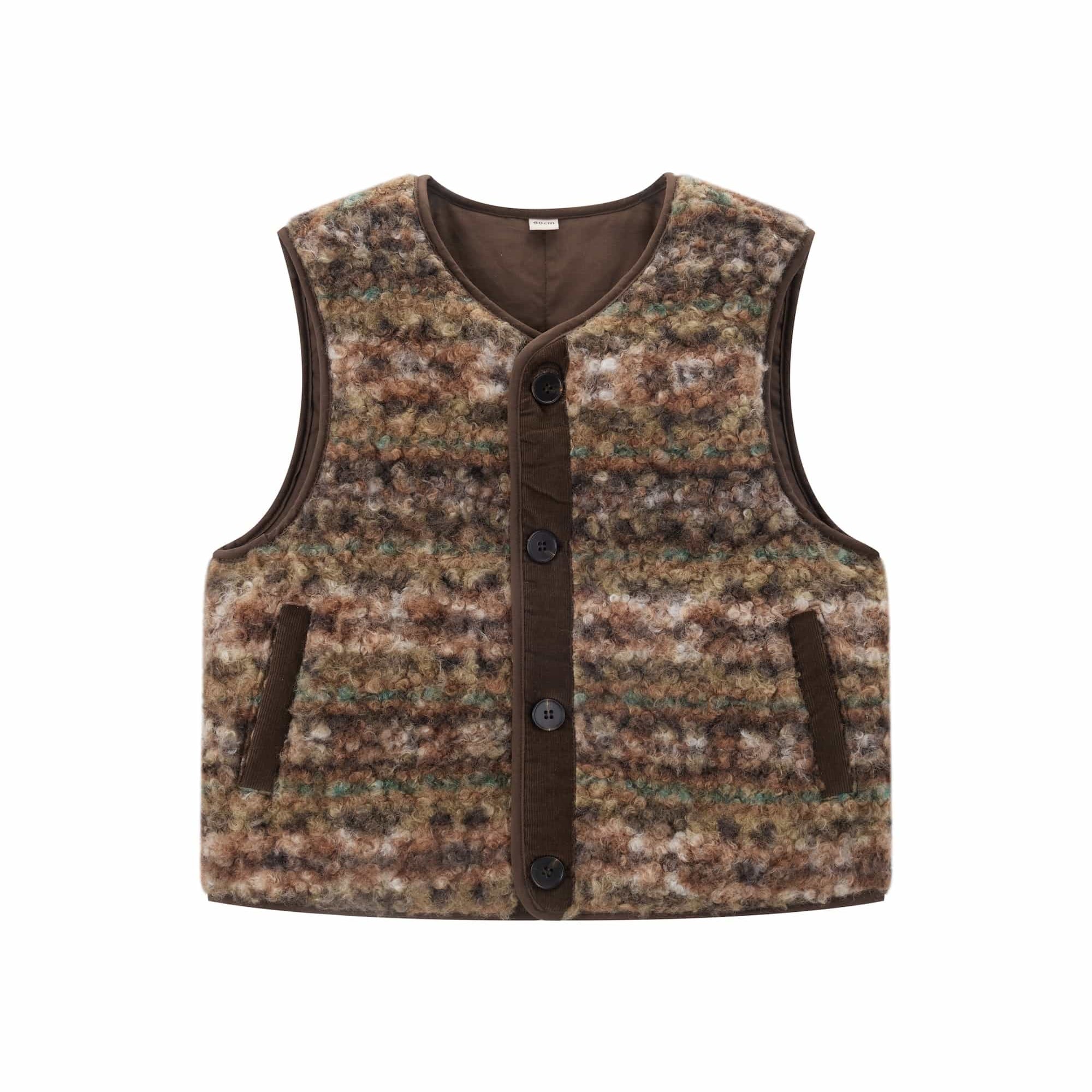 Loop Terry Vest Chestnut - Model
