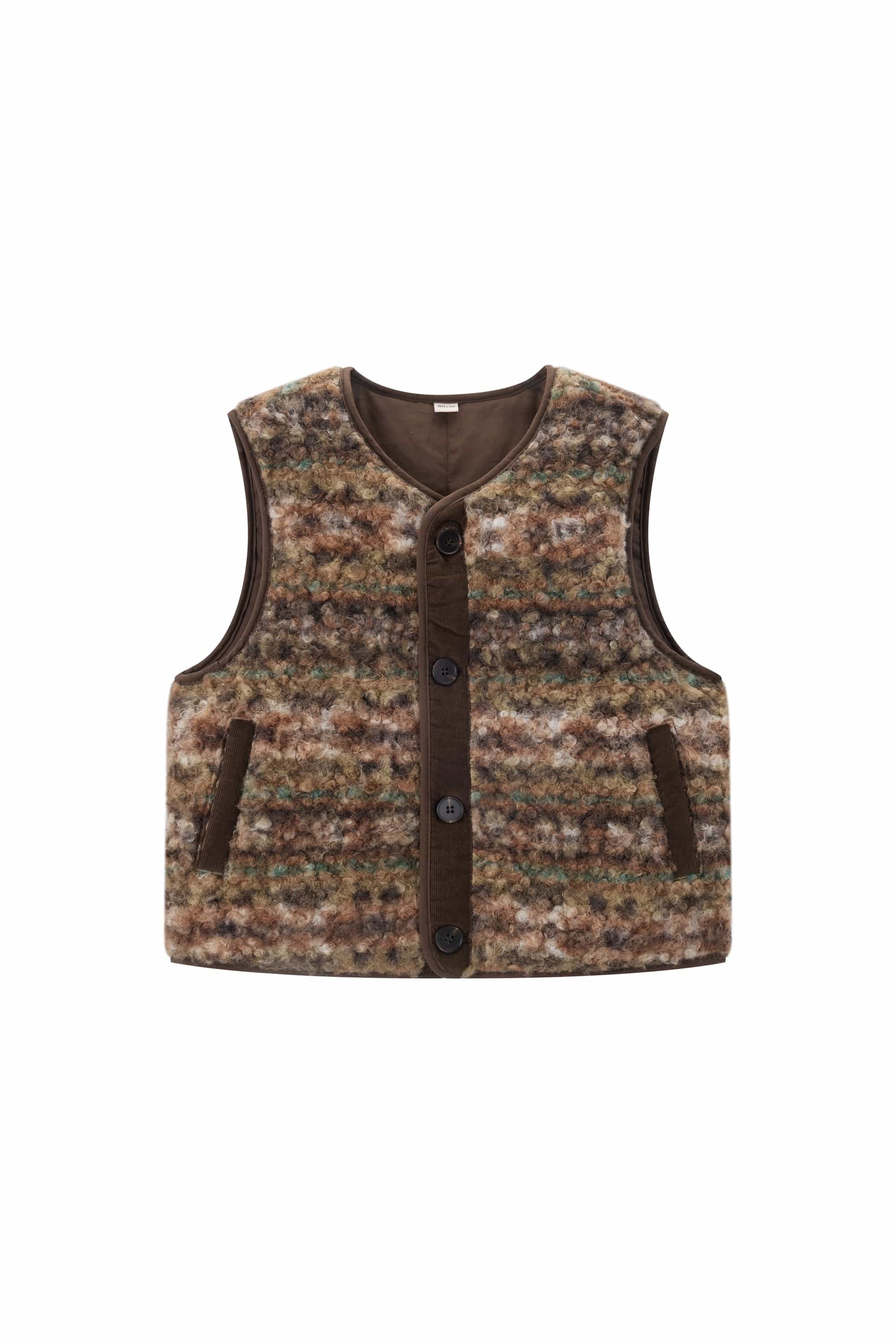 Loop Terry Vest Chestnut - Model