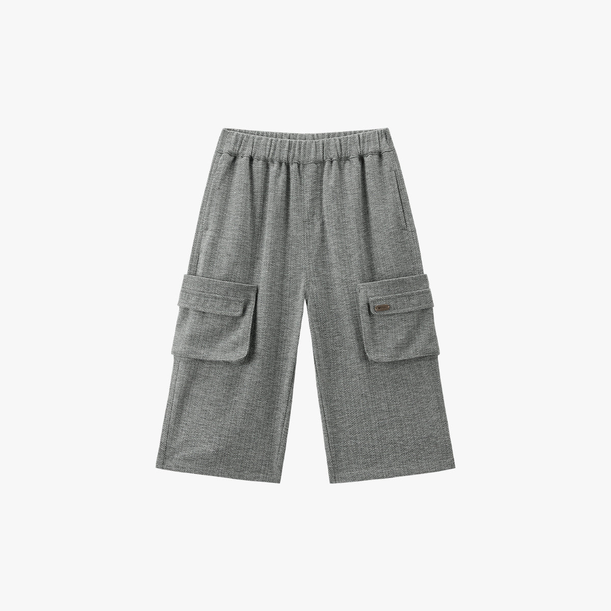 Gray Herringbone Pocket Pants Mid Gray - Main