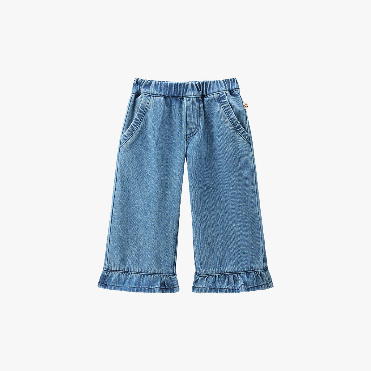 Vintage Ruffle Hem Jeans Denim - Main