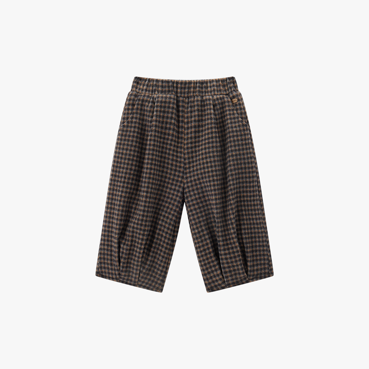 Cozy Merino Plaid Pants Brown - Main
