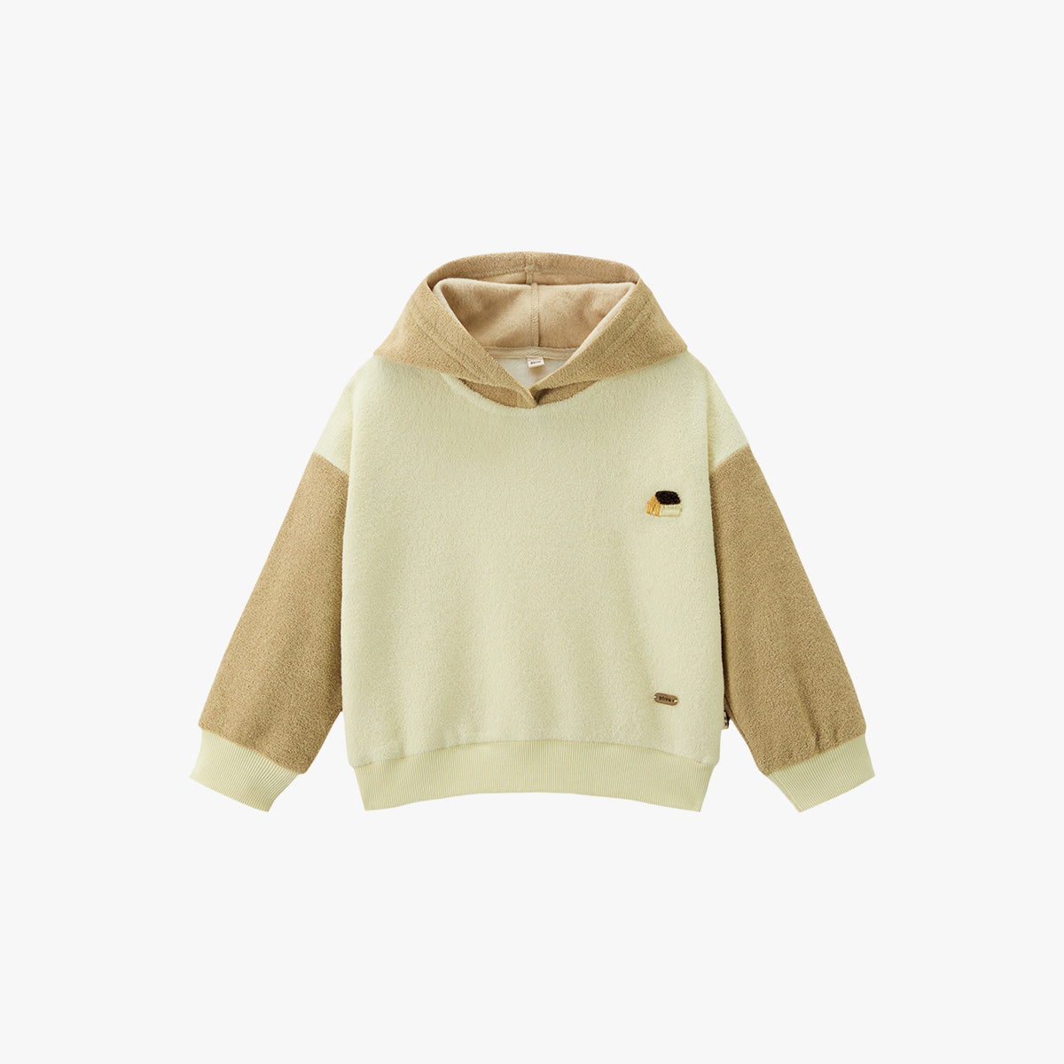 Teddy Fleece Hoodie Khaki - Main