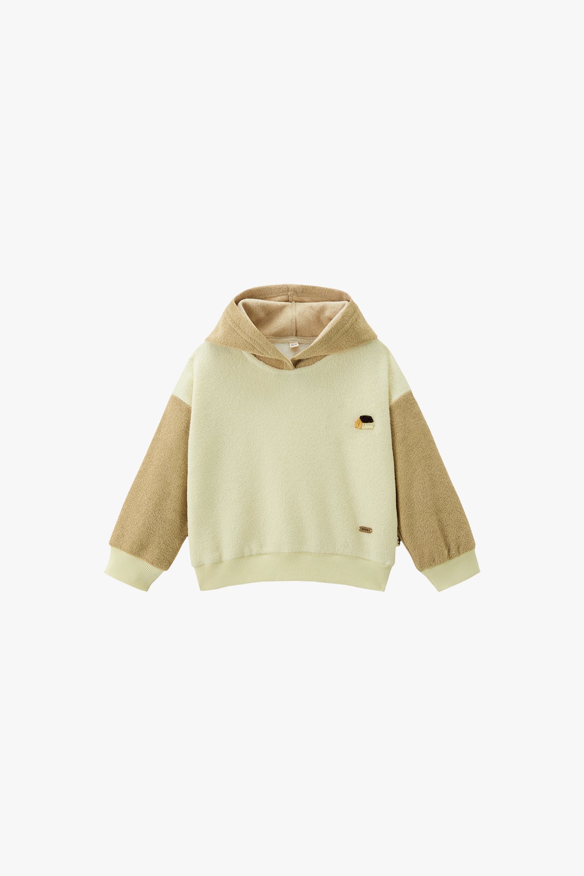 Teddy Fleece Hoodie Khaki - Main