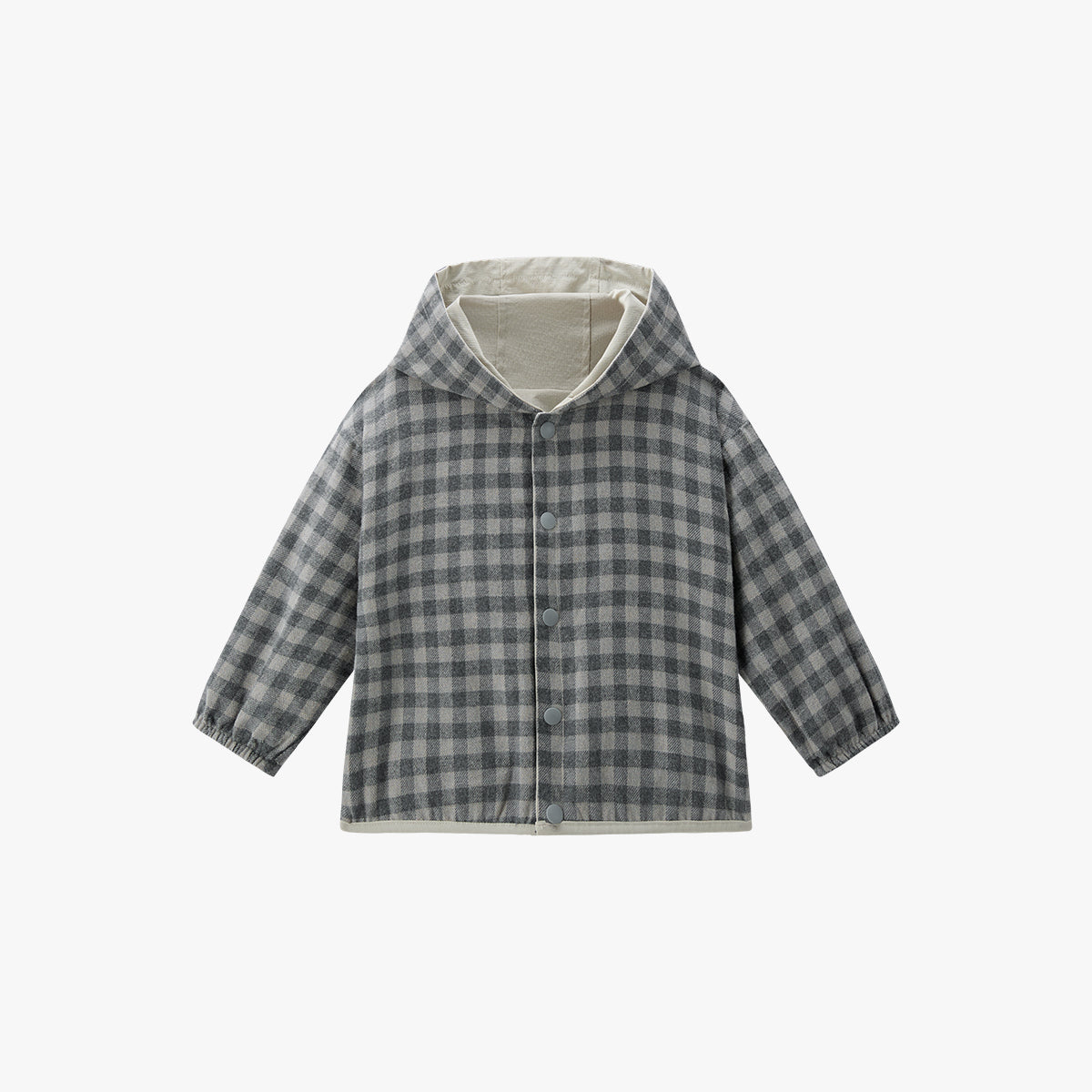 Reversible Plaid Lightweight Jacket Mist Gray - Main