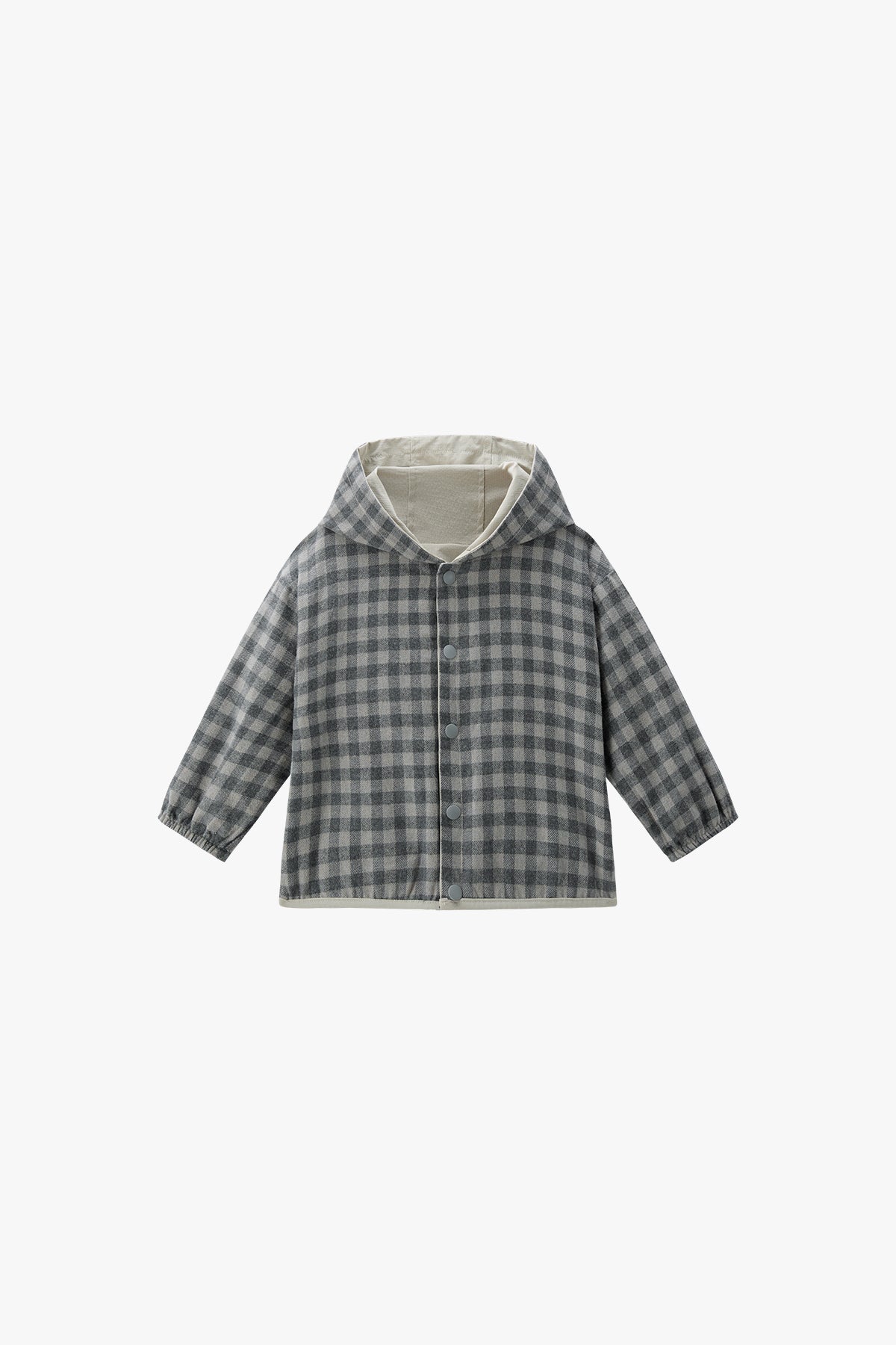 Reversible Plaid Lightweight Jacket Mist Gray - Main