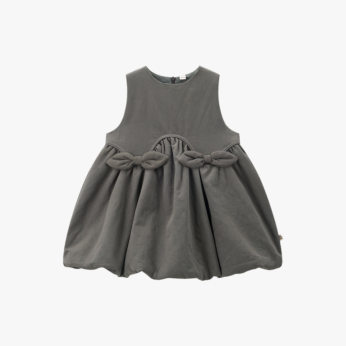 Quilted Puffy Bubble Dress Mist Grey - Main