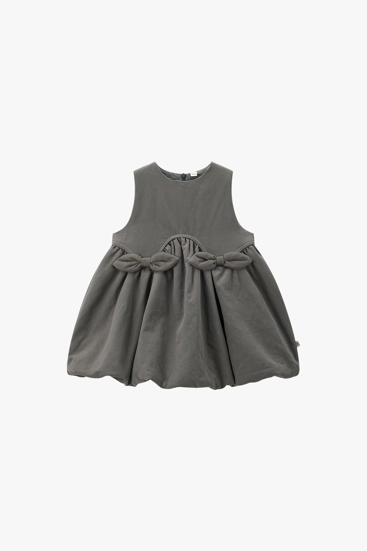 Quilted Puffy Bubble Dress Mist Grey - Main