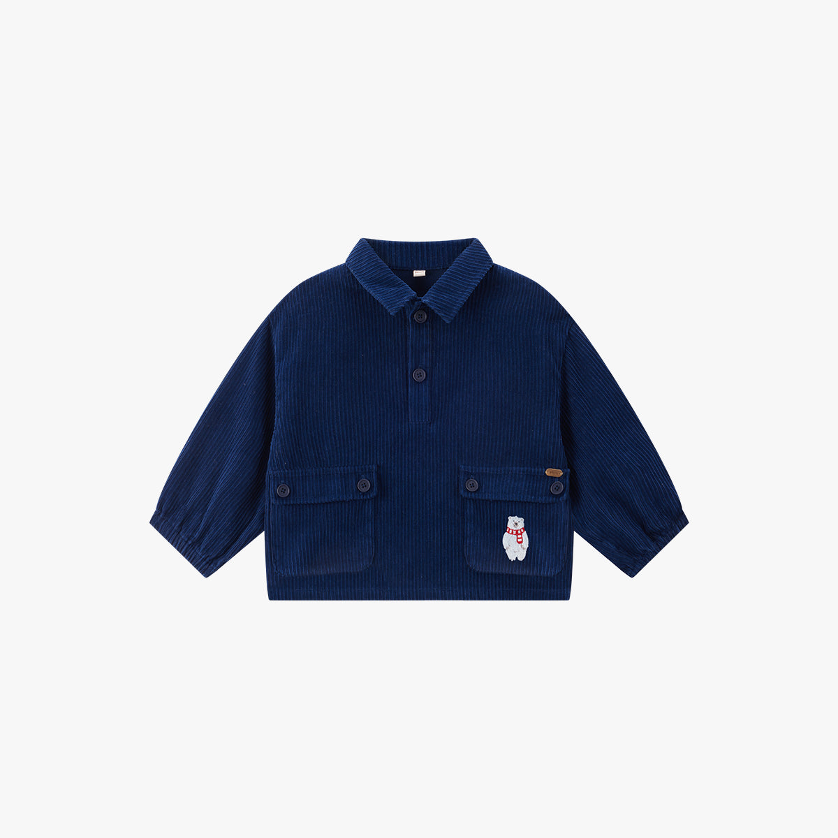 Polar Bear Corduroy Shirt Navy - Main