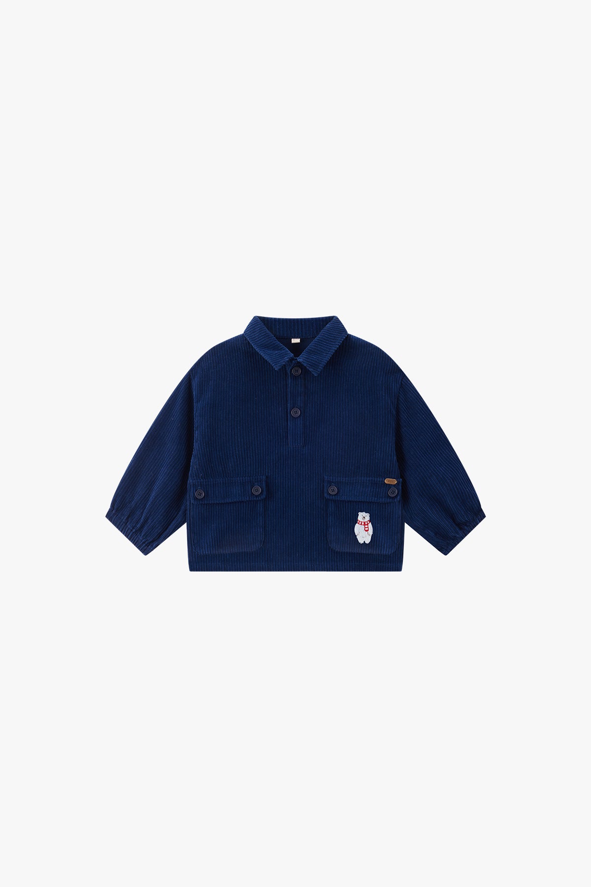 Polar Bear Corduroy Shirt Navy - Main