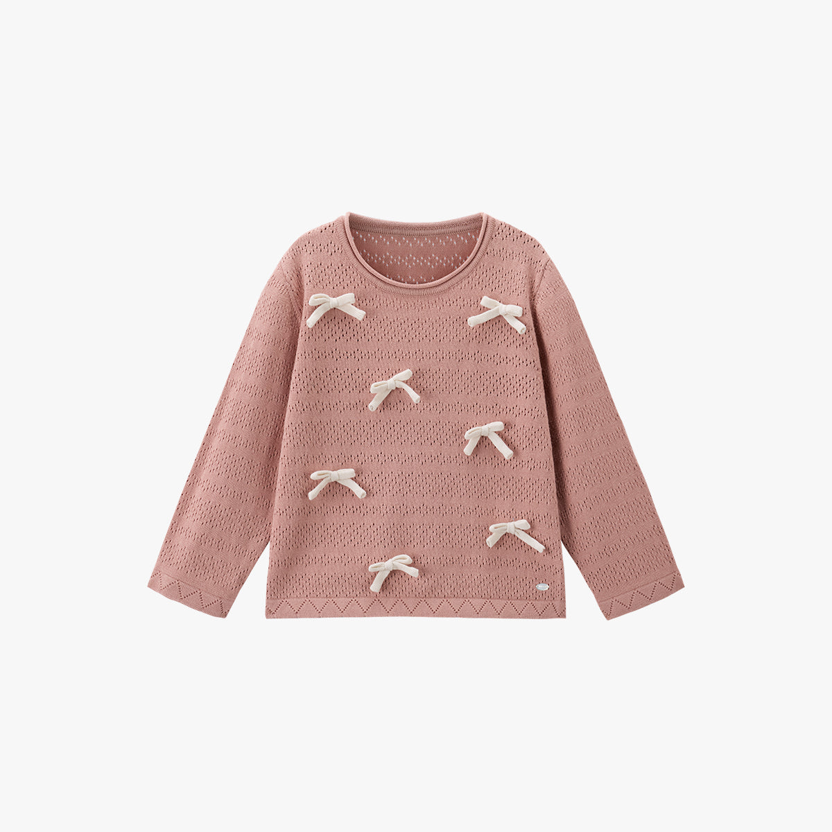 Bow Knit Top Rose Pink - Main