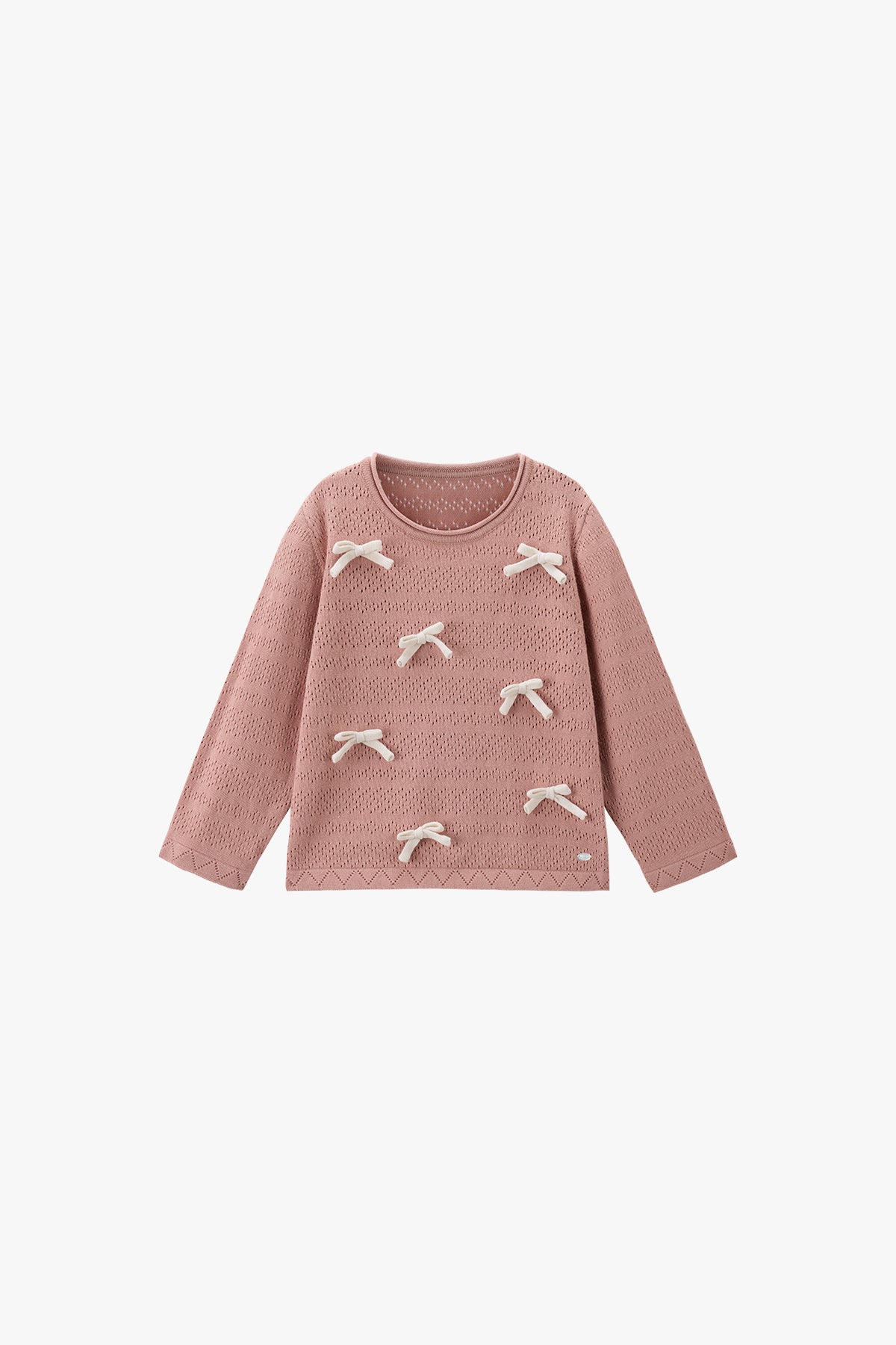 Bow Knit Top Rose Pink - Main
