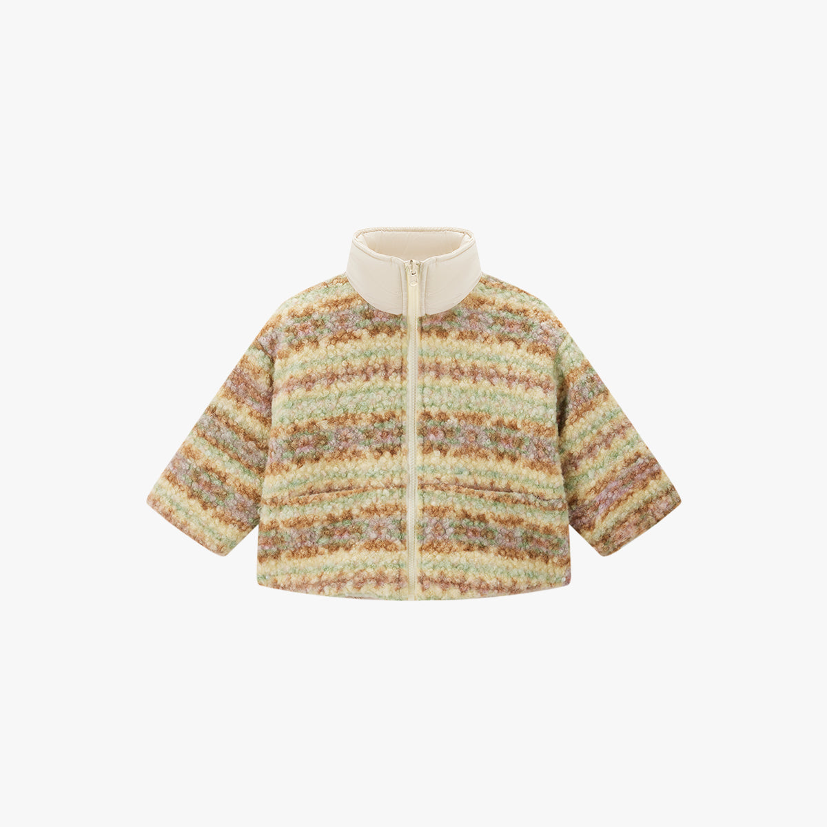 Reversible Fleece Jacket Beige - Main