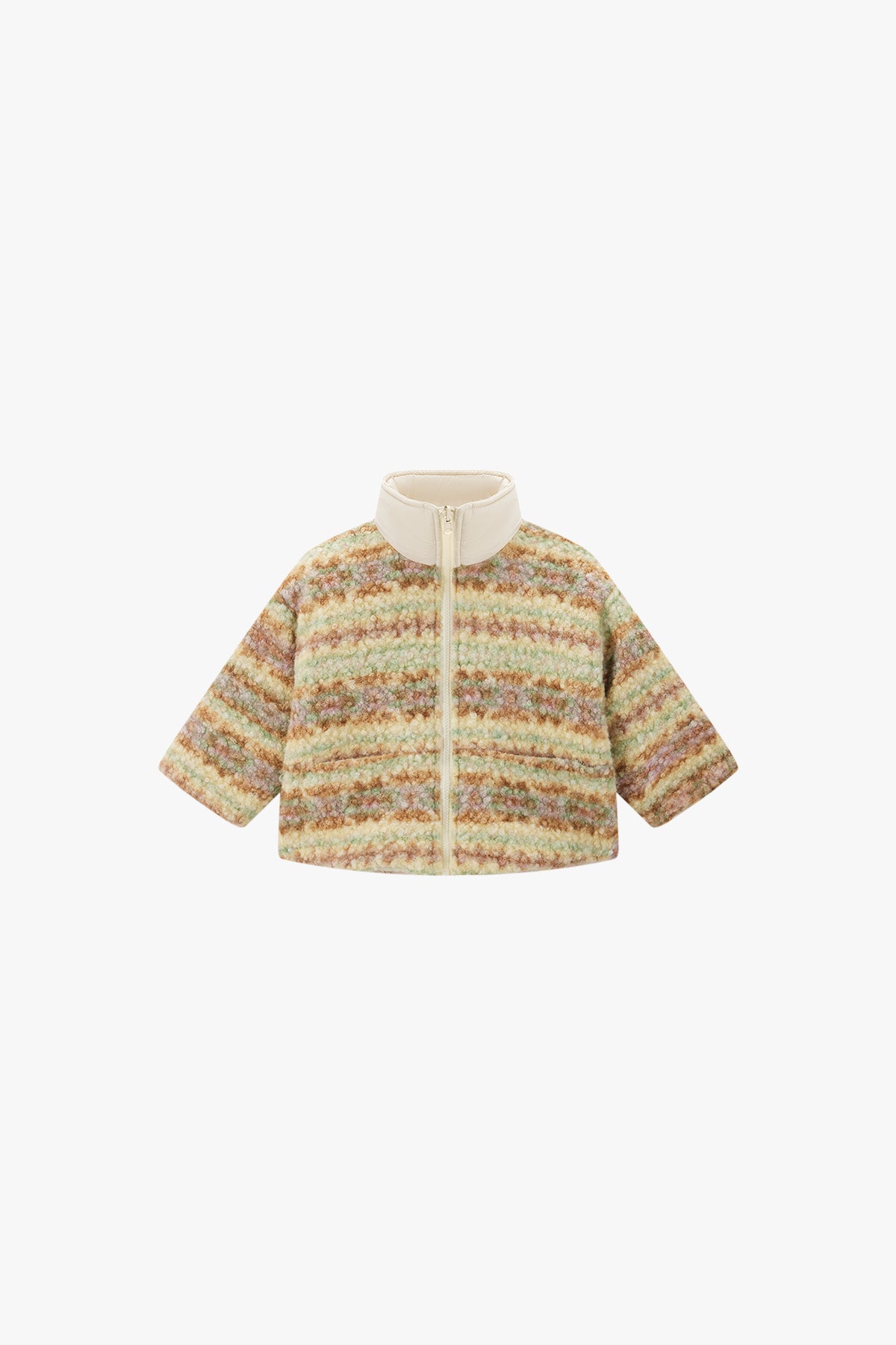 Reversible Fleece Jacket Beige - Main