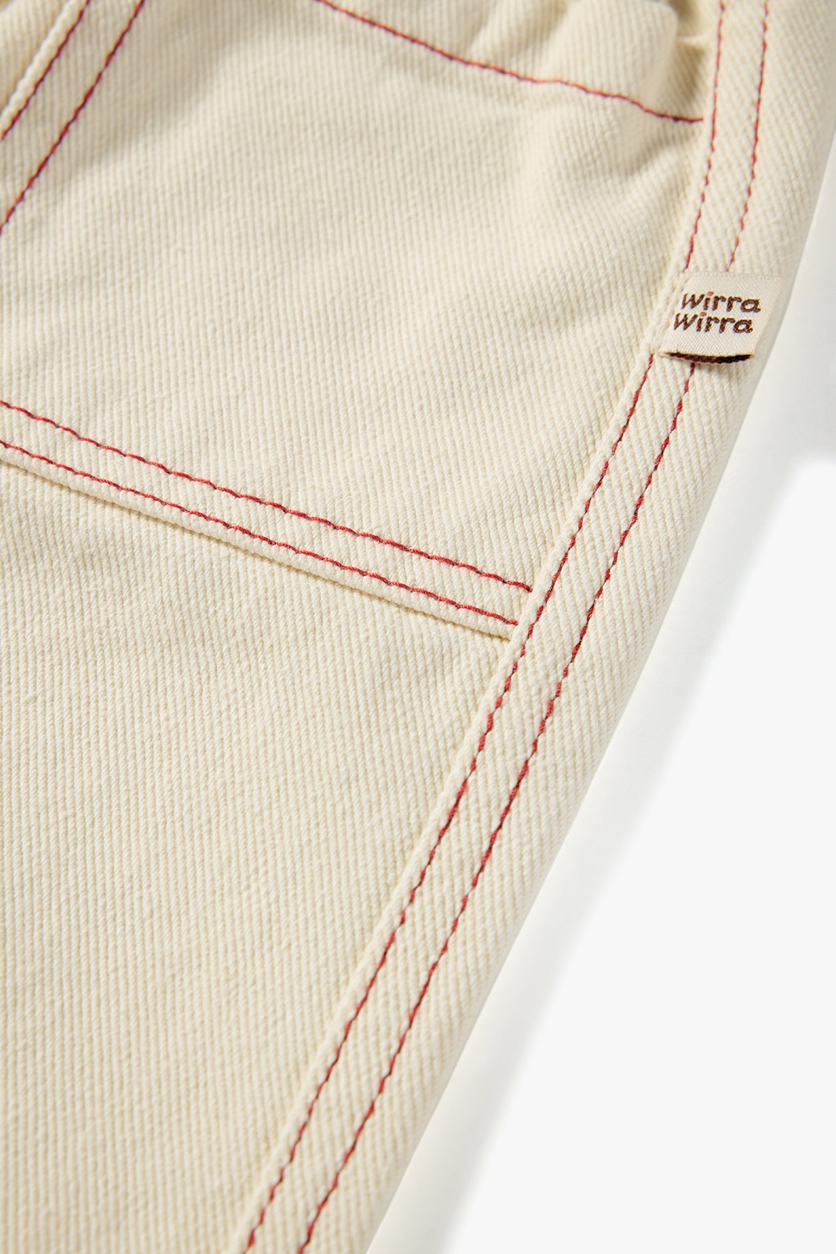Buttercream Wide-leg Pants Cream - Detail