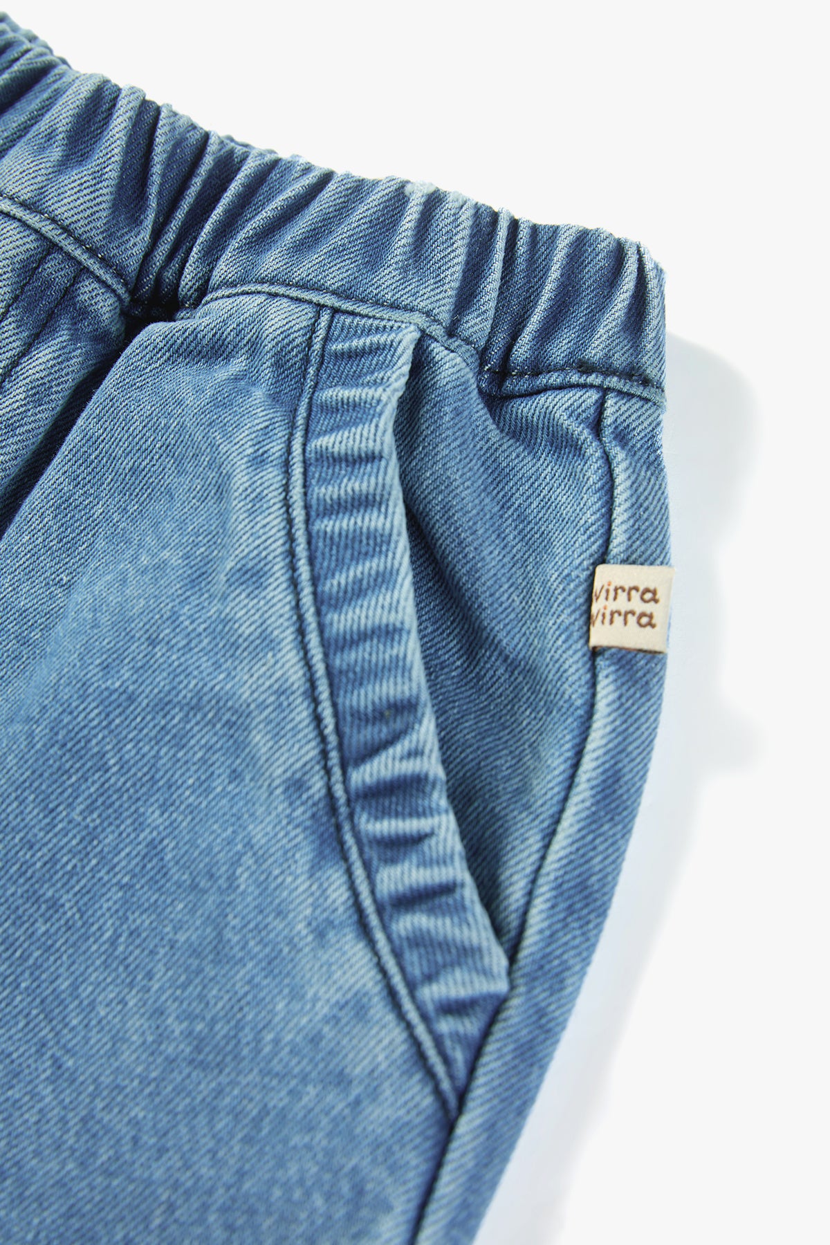 Vintage Ruffle Hem Jeans Denim - Detail