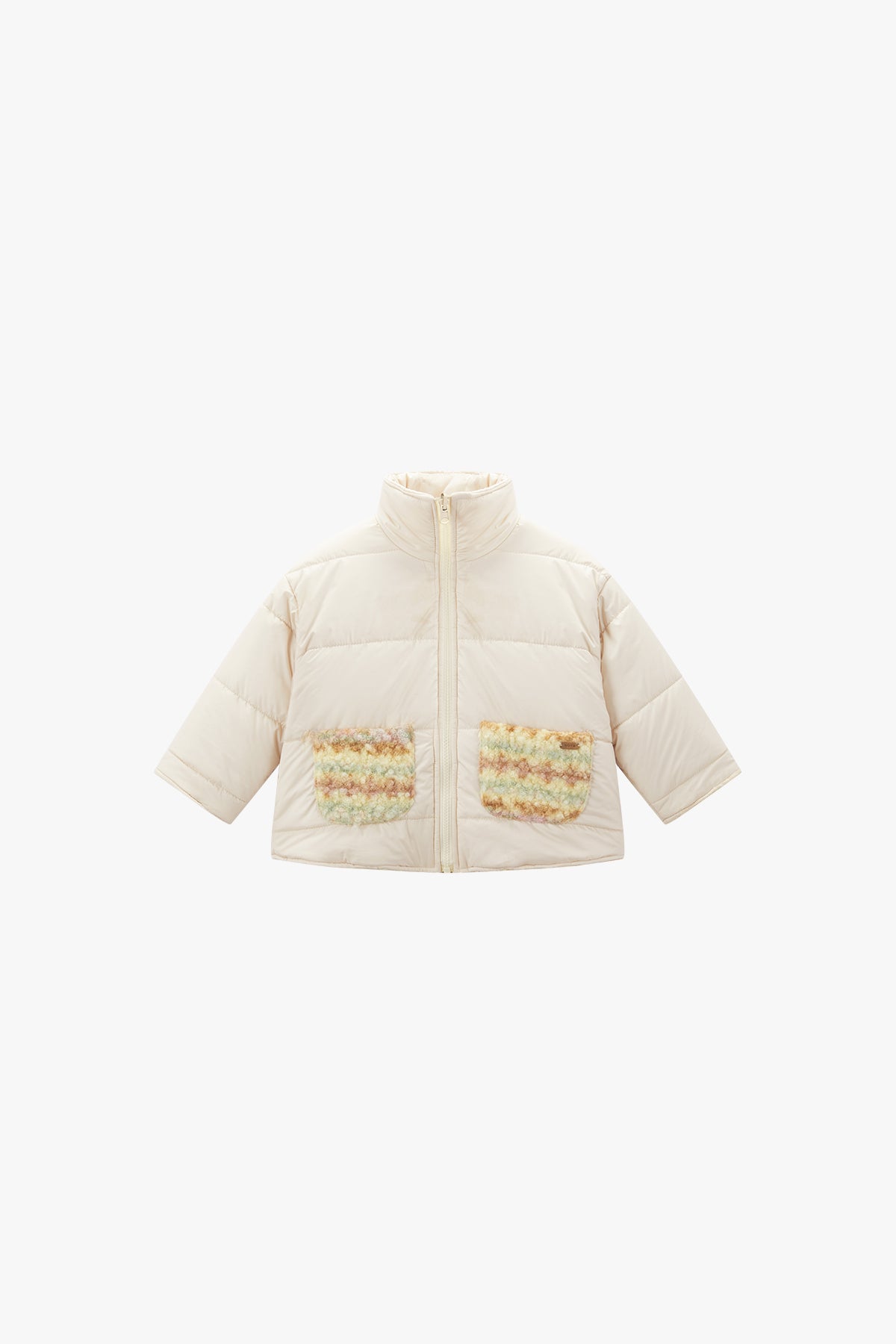 Reversible Fleece Jacket Beige - Detail