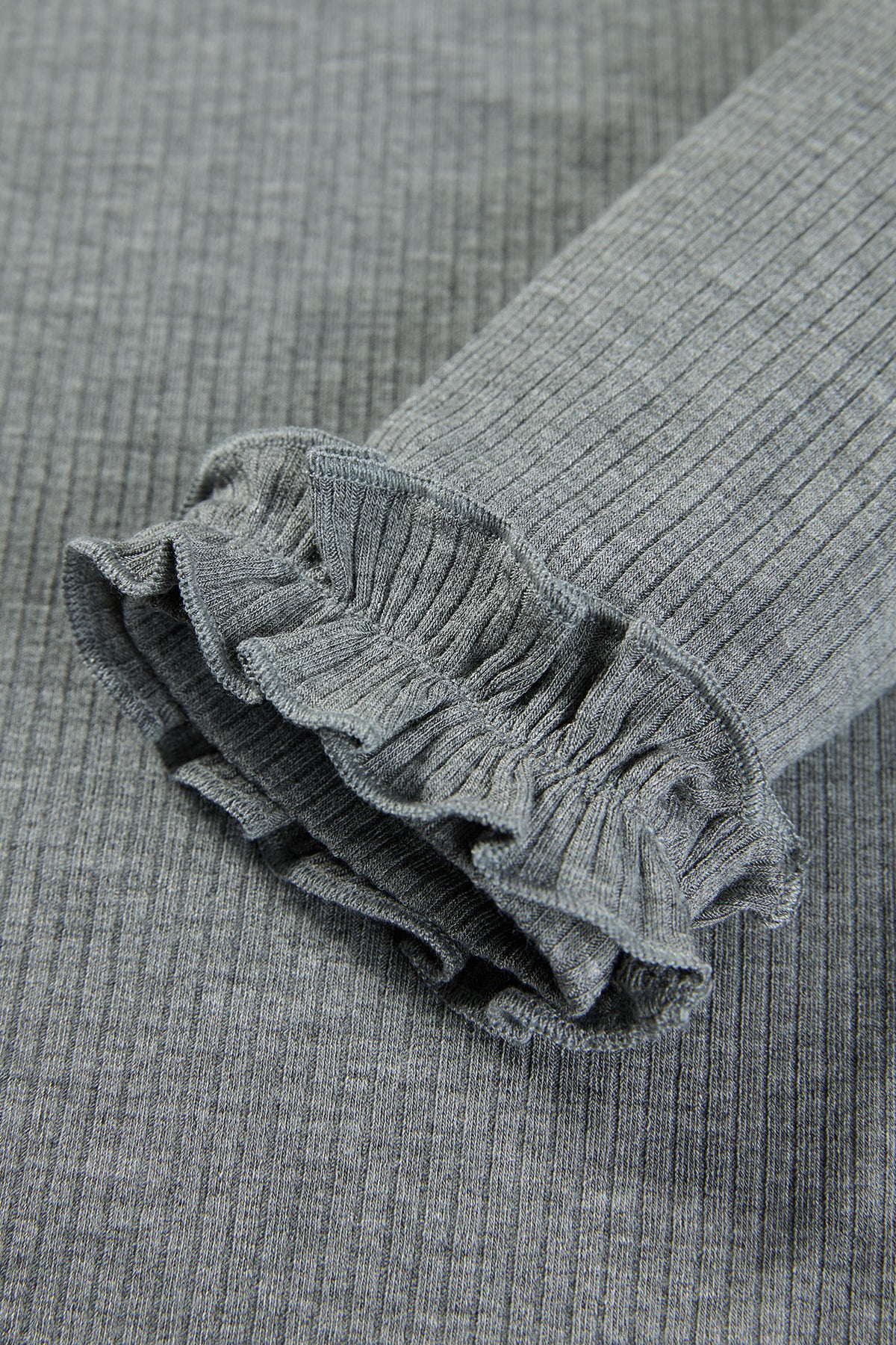 Lace Trim Top Heather Grey - Detail