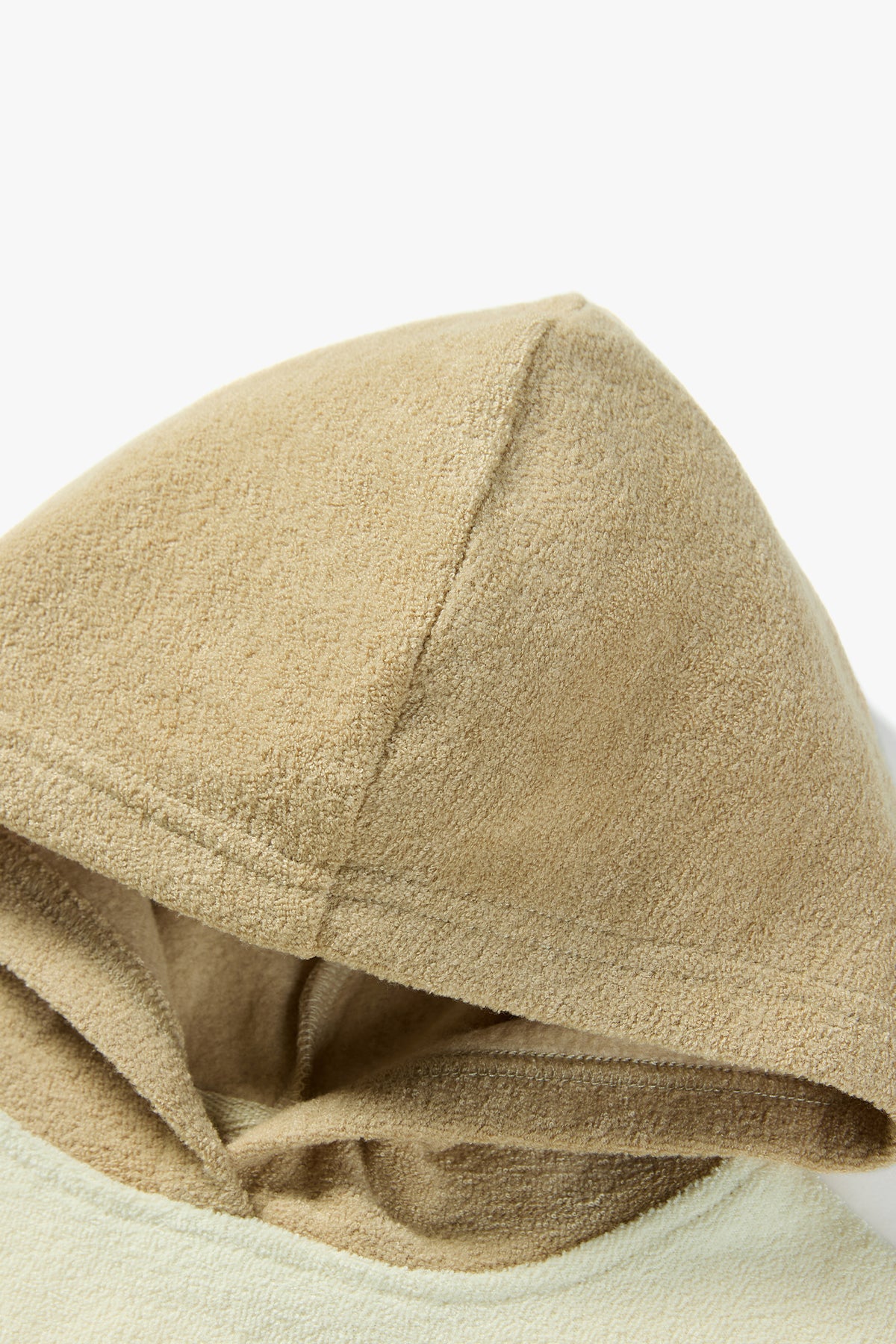 Teddy Fleece Hoodie Khaki - Detail
