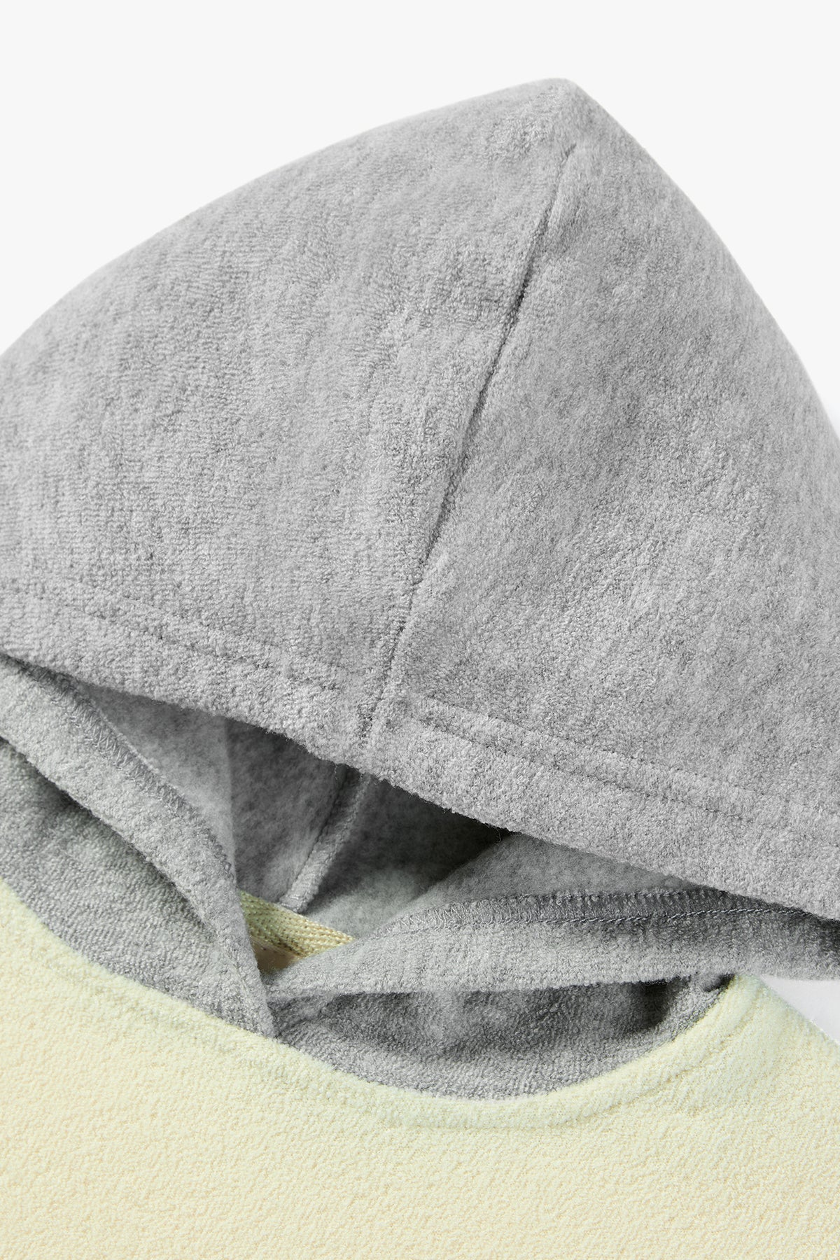 Teddy Fleece Hoodie Heather Grey - Detail