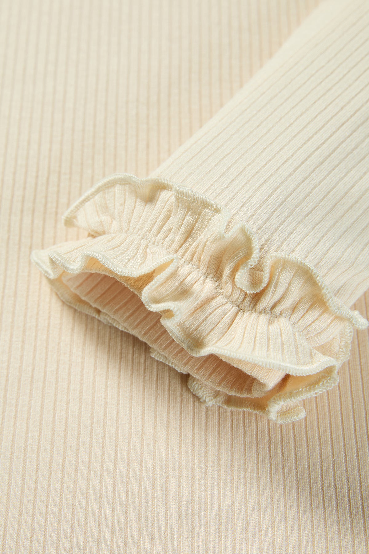Lace Trim Top Cream - Detail