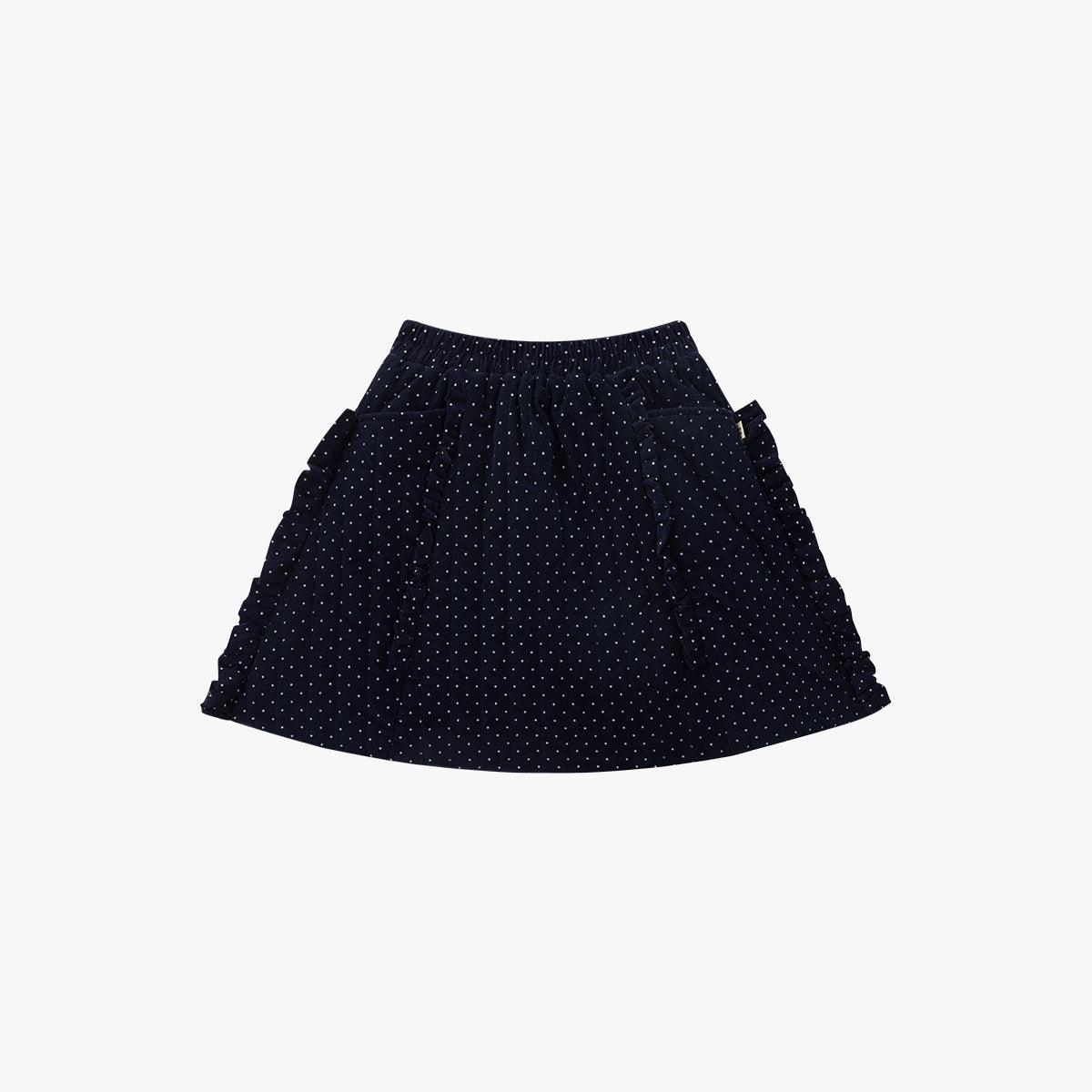 Polka Dot Corduroy Skirt Navy - Detail