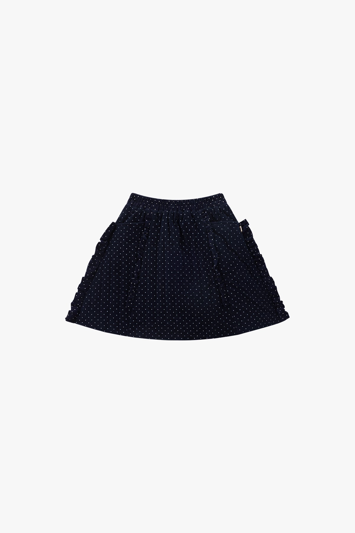 Polka Dot Corduroy Skirt Navy - Detail