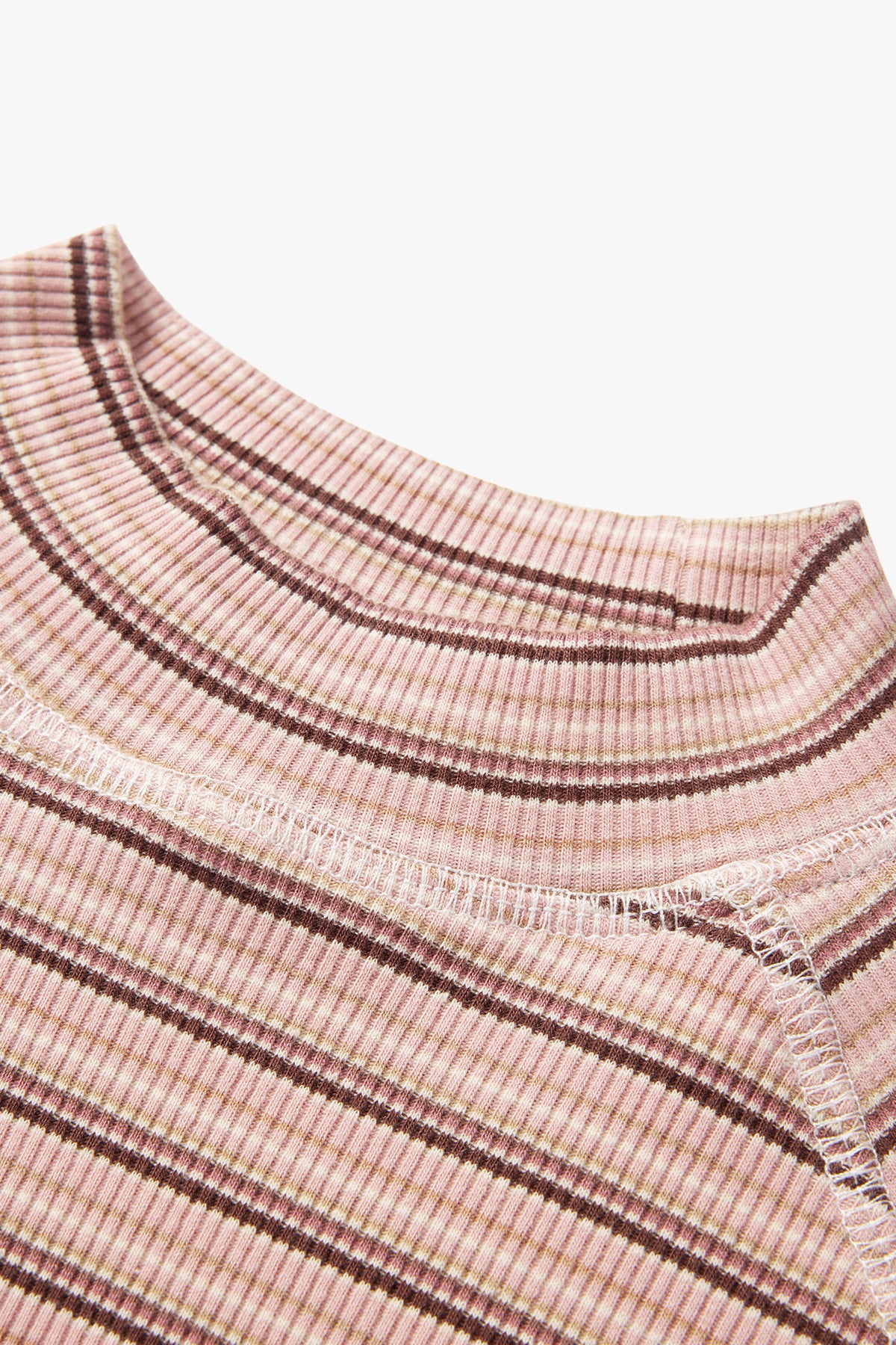 Rainbow Stripe Seamless Pants Peach - Detail