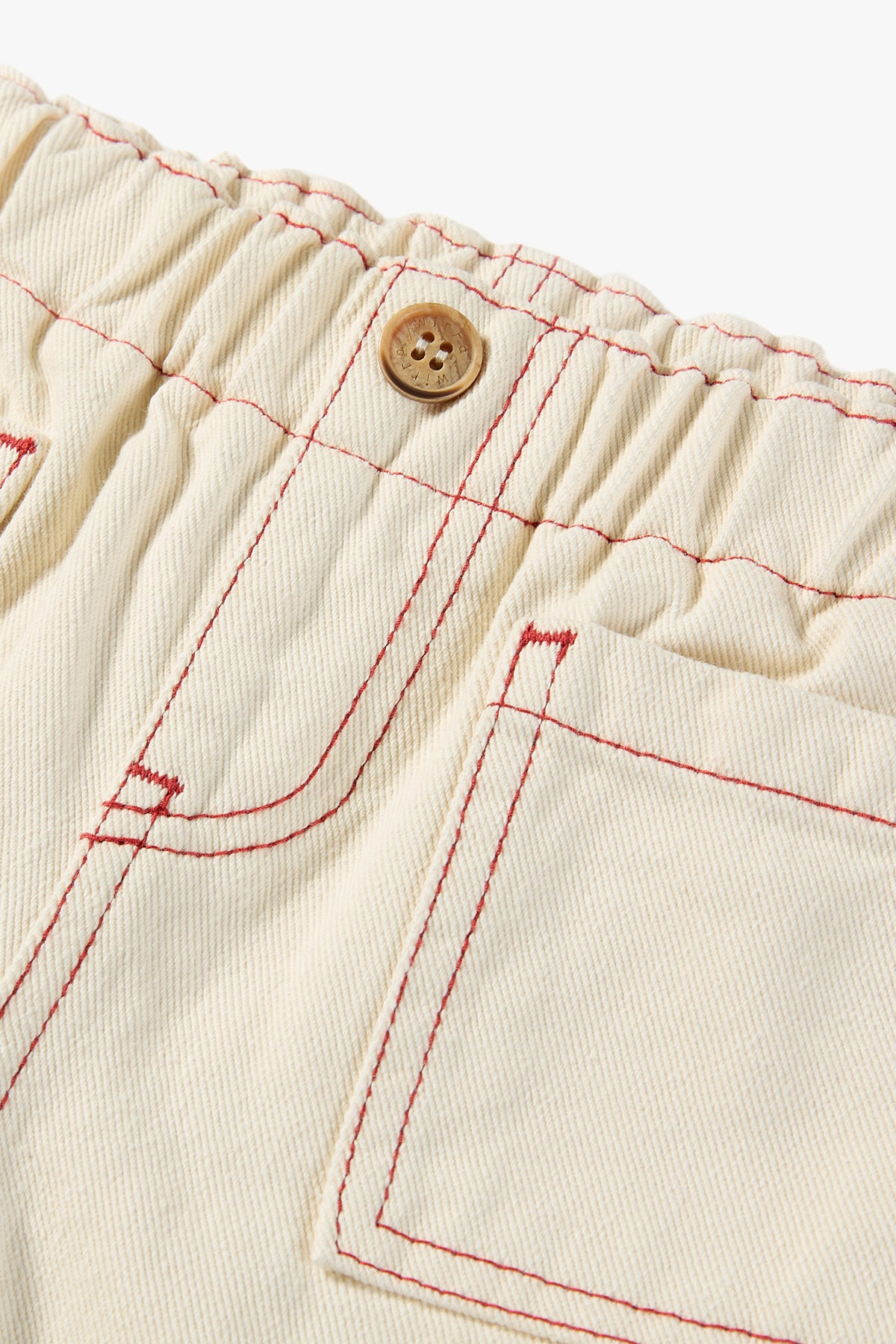 Buttercream Wide-leg Pants Cream - Detail
