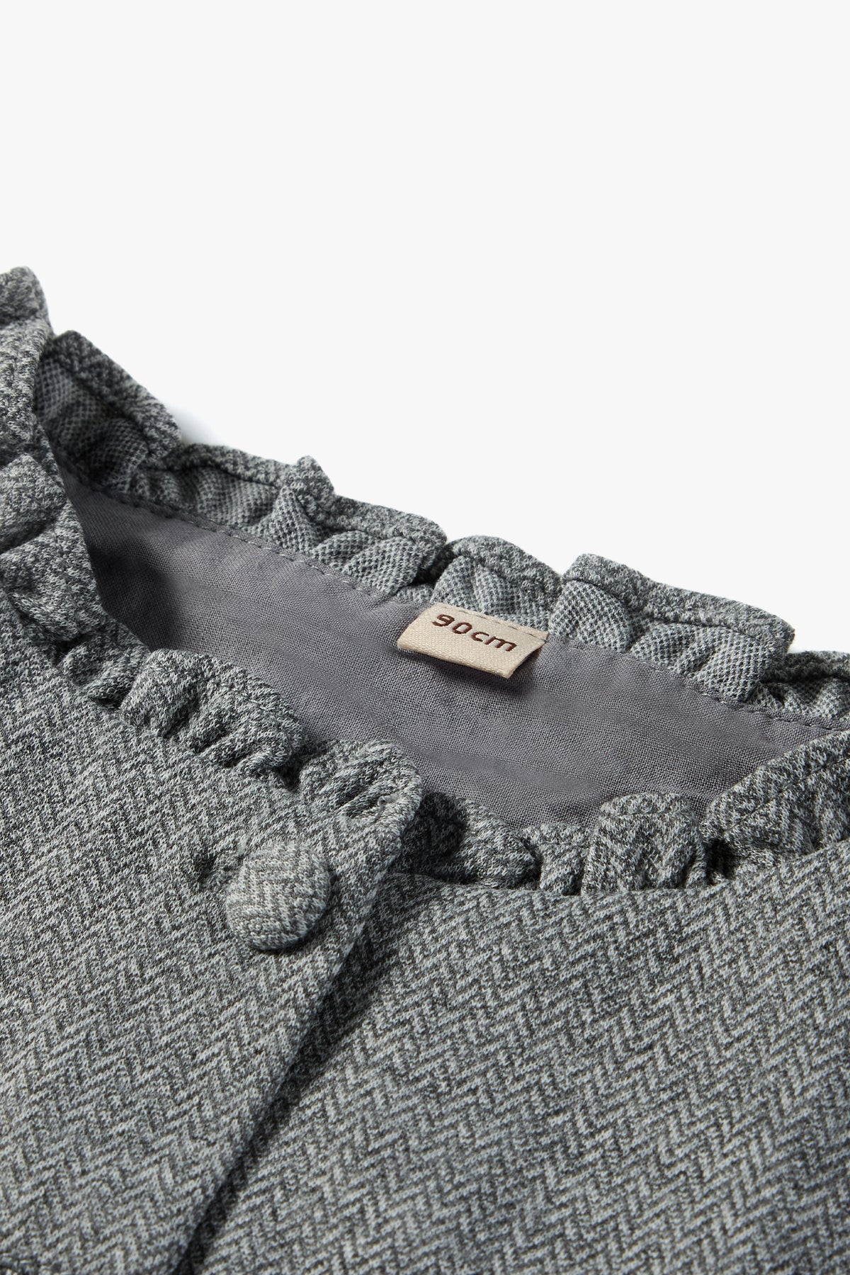 Gray Herringbone Vest Mid Gray - Detail