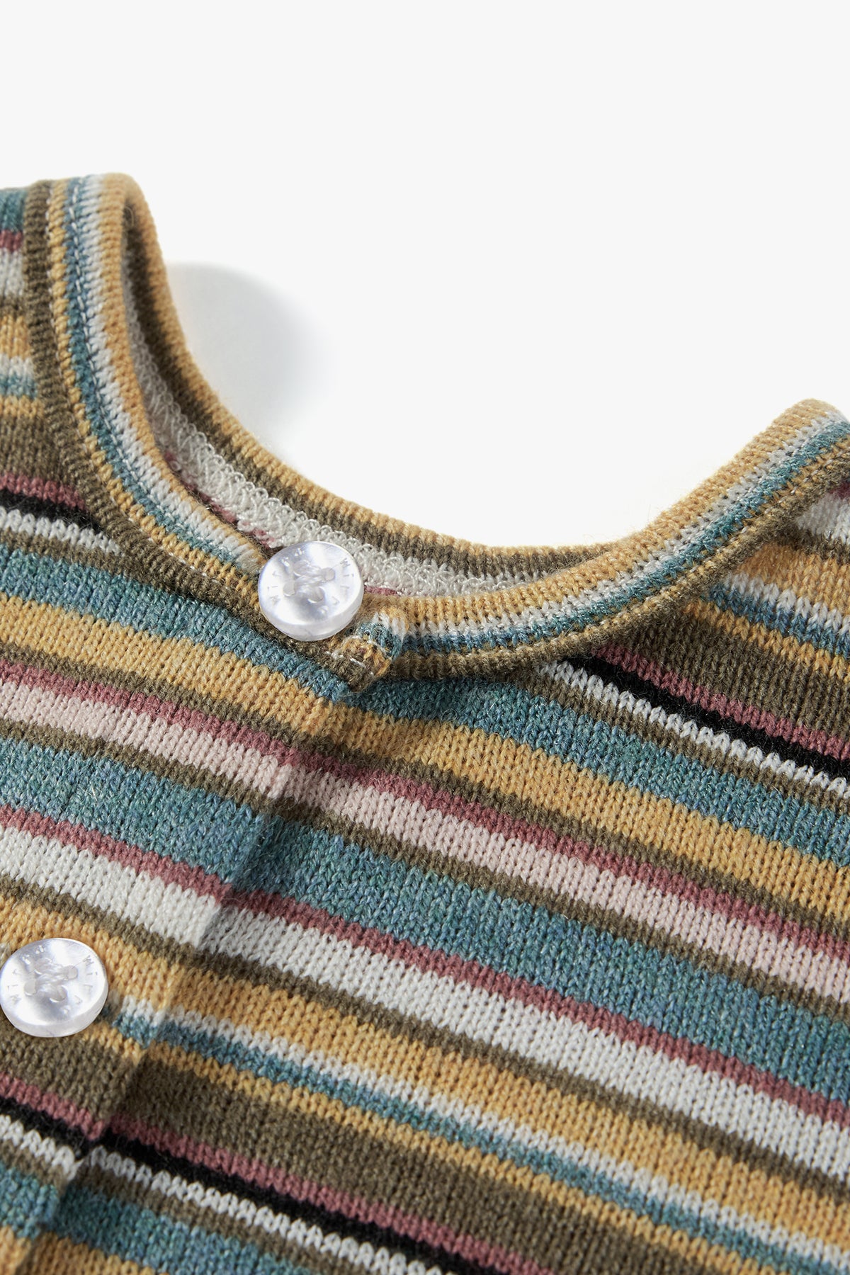 Maple Stripe Tank Peach Custard - Detail