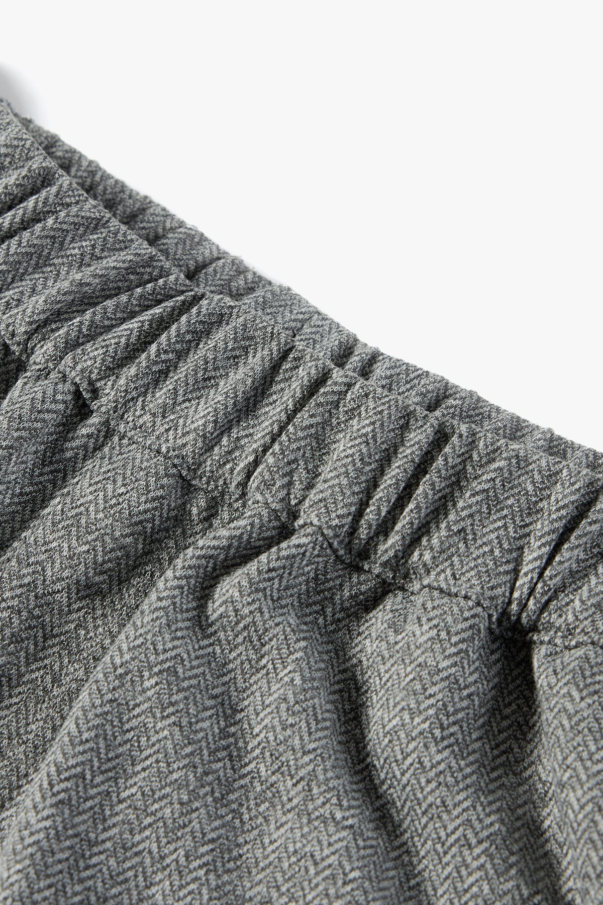 Gray Herringbone Pocket Pants Mid Gray - Detail