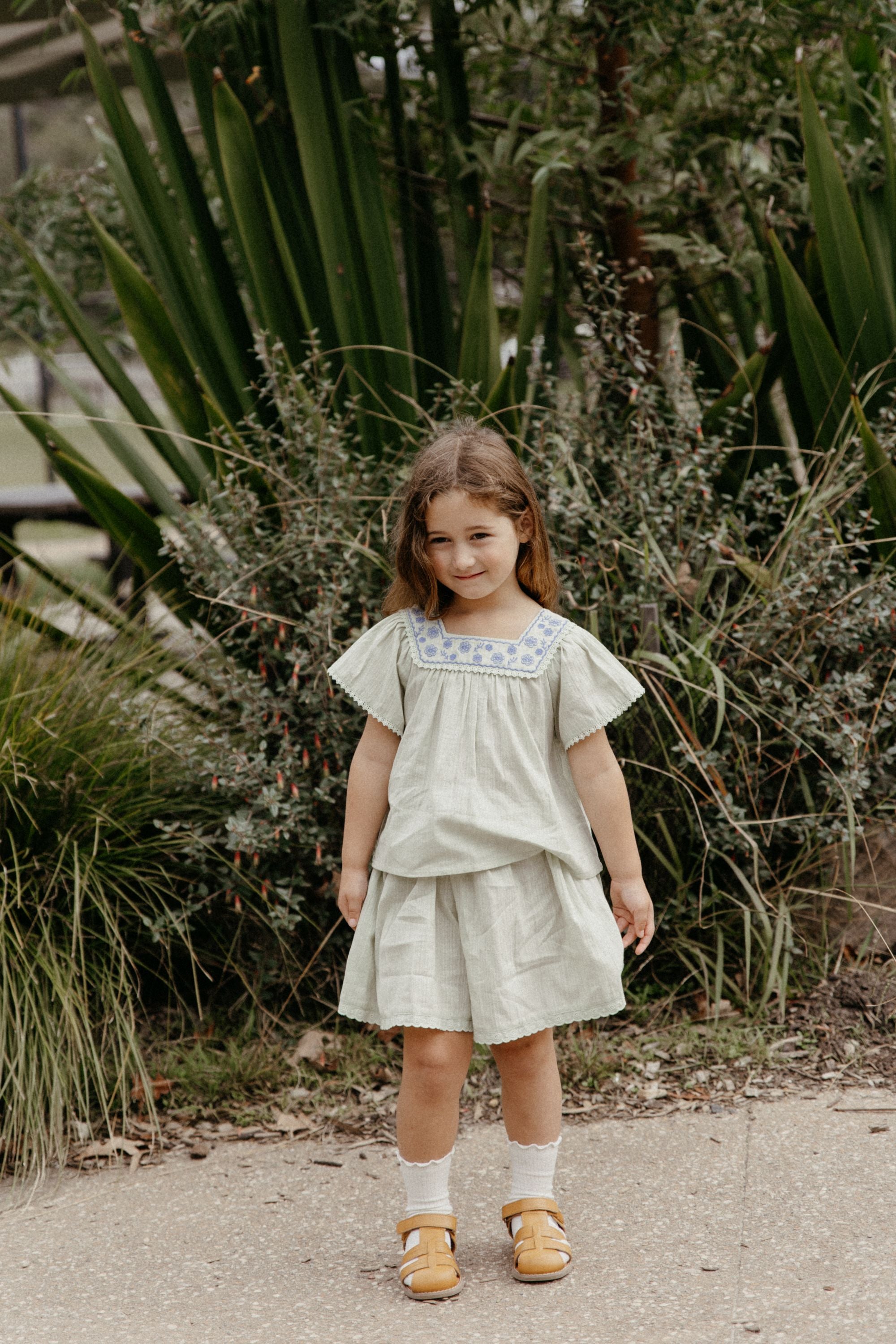 wirrawirra cute newborn clothes jacquard shorts pale green 24 Midsummer Dresses Girls New Arrivals Shorts Skirts