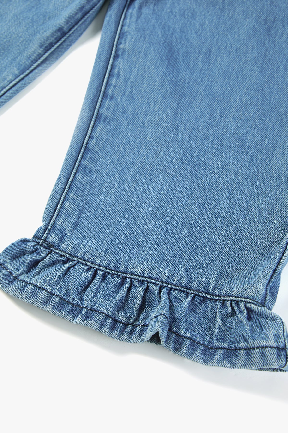 Vintage Ruffle Hem Jeans Denim - Detail