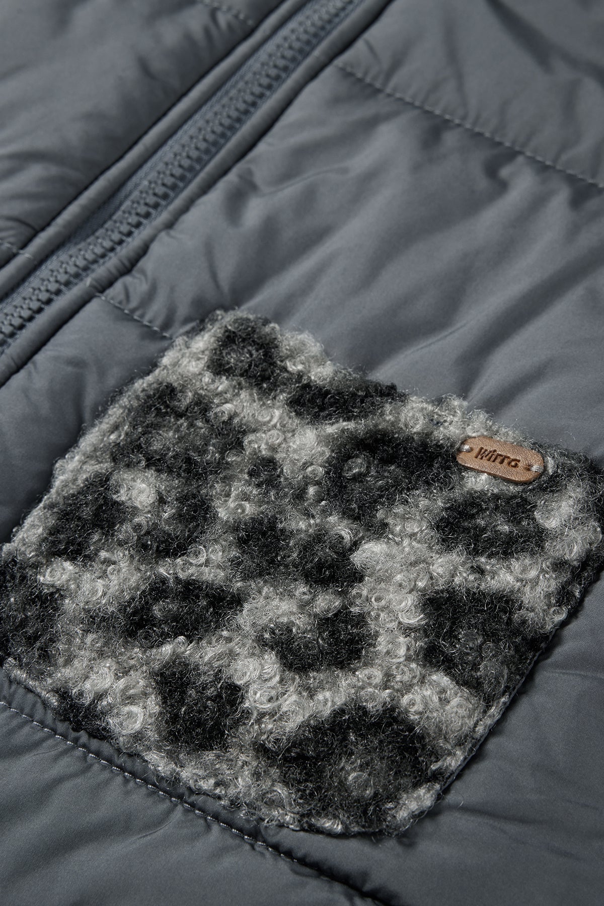 Reversible Fleece Jacket Graphite Black - Detail