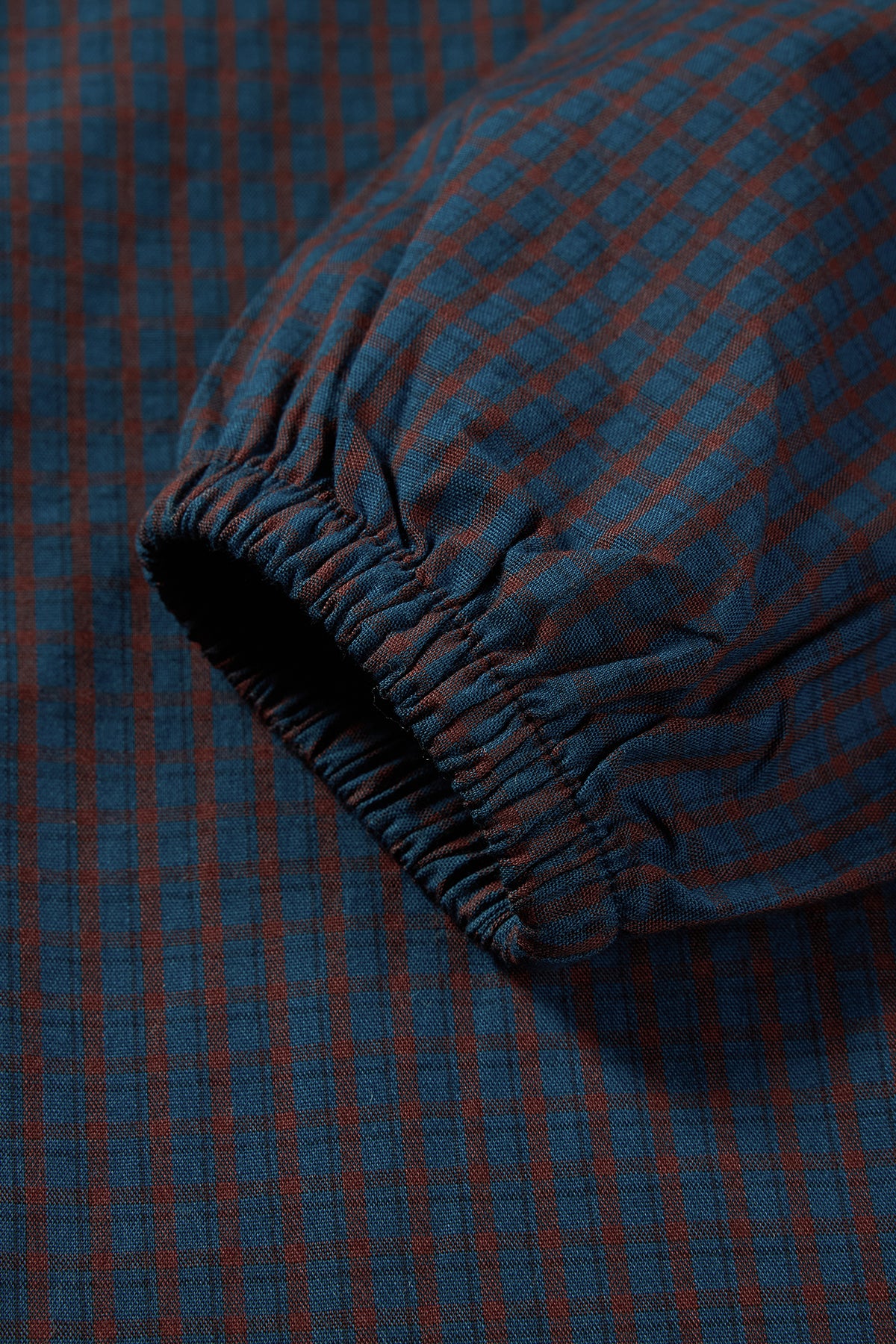 Twilight Gingham Blouse Navy - Detail