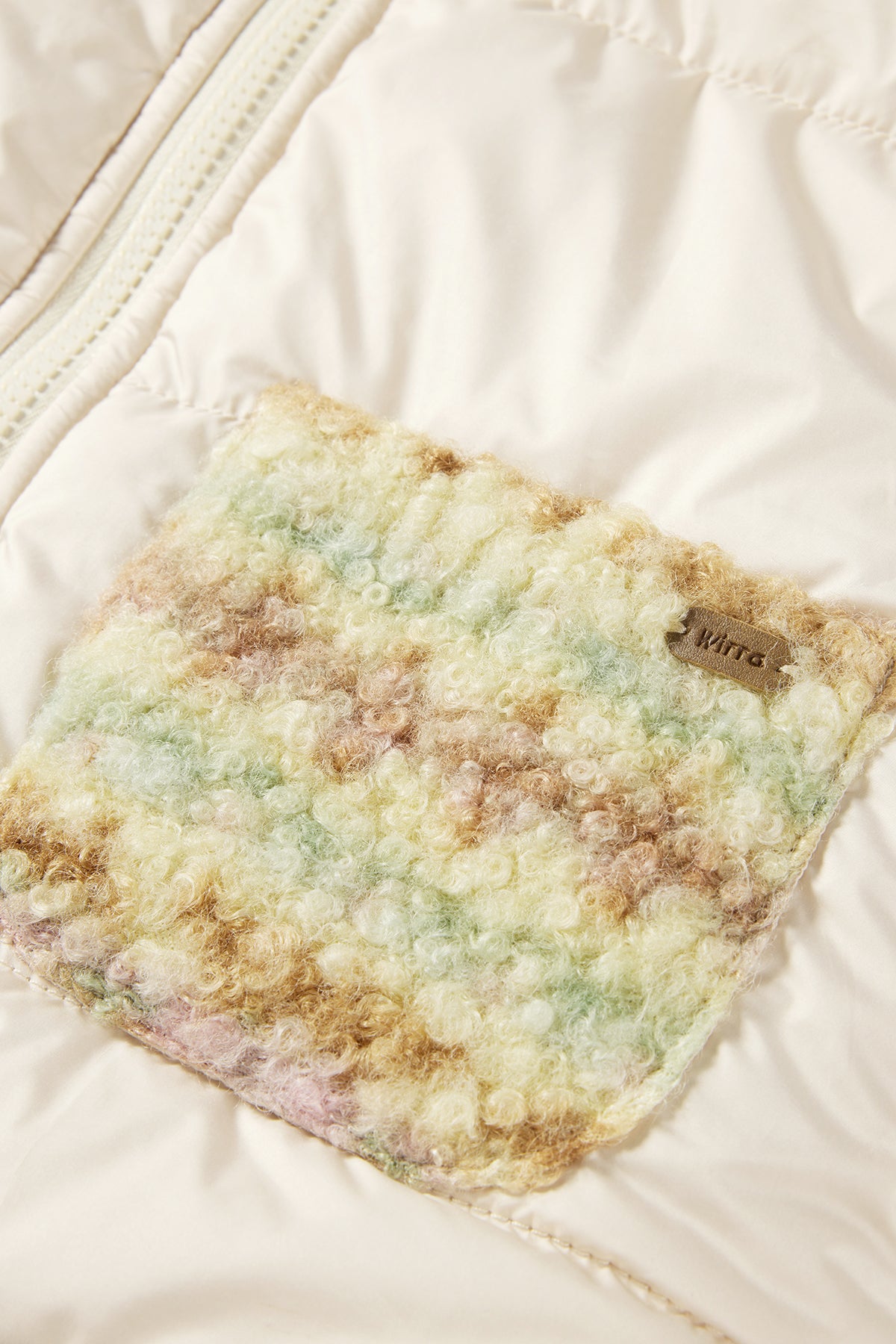 Reversible Fleece Jacket Beige - Detail