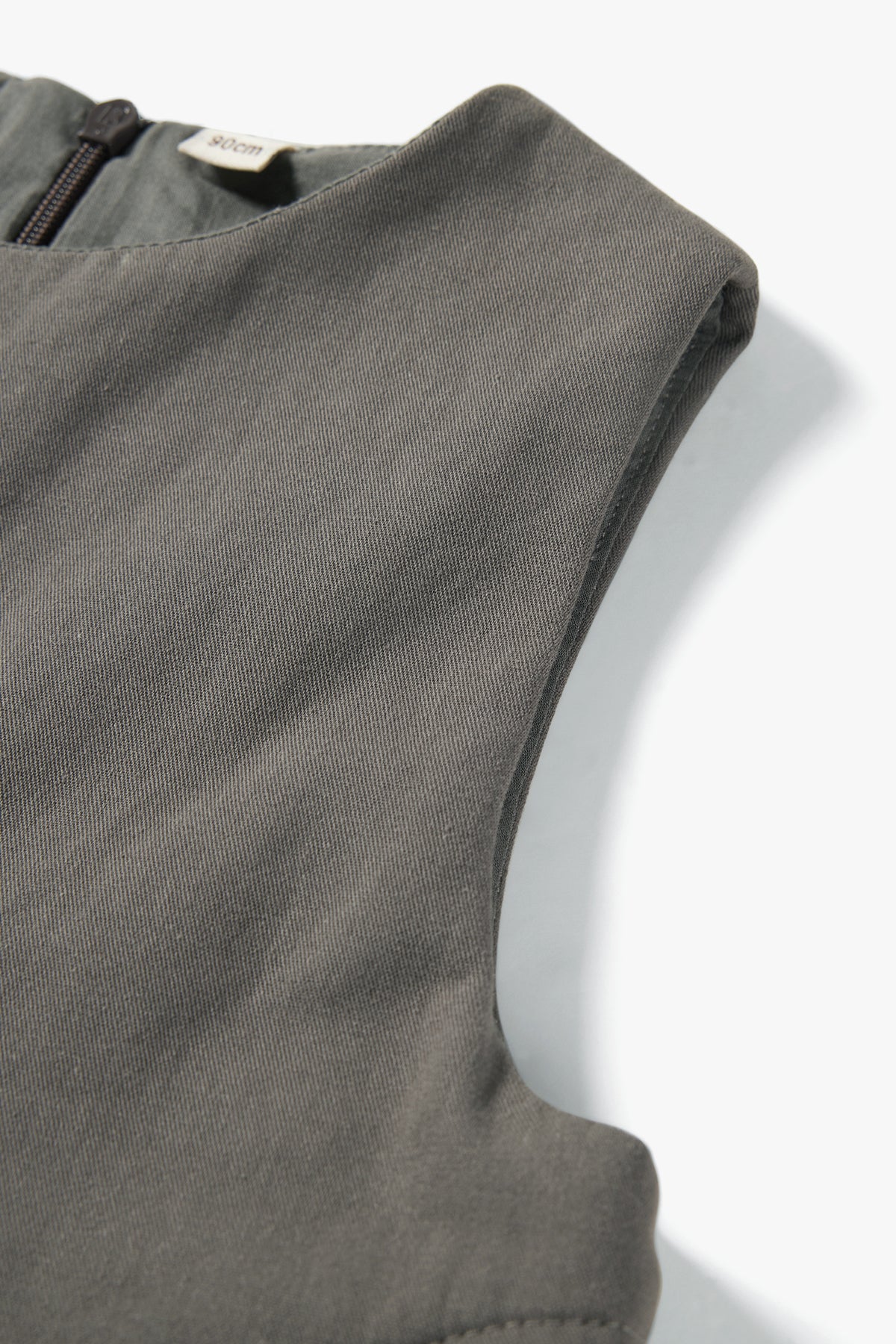 Quilted Puffy Bubble Dress Mist Grey - Detail